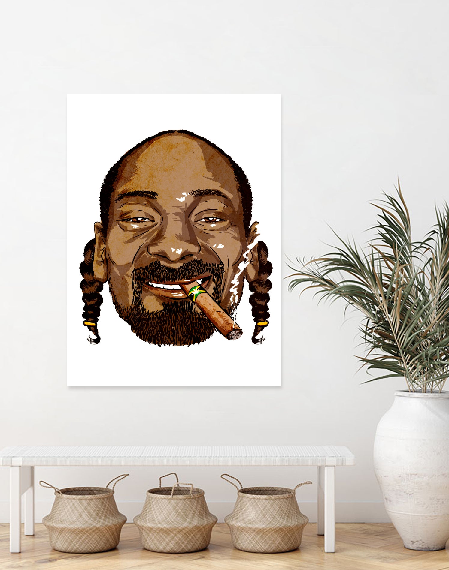 Snoop Dogg by Delano Limoen on GIANT ART - brown digital painting