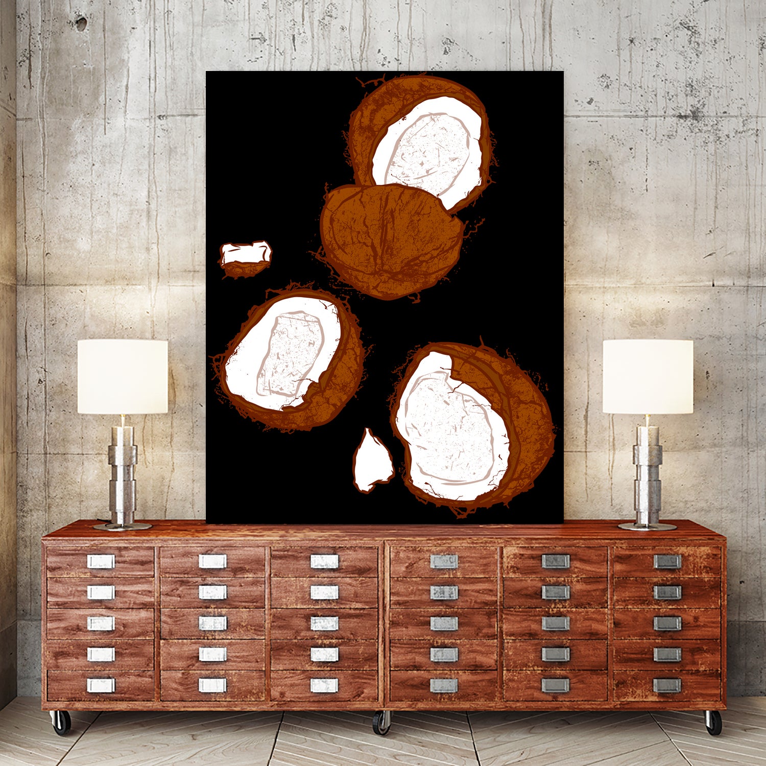 Coconut by Evgenia Chuvardina on GIANT ART - pink digital painting