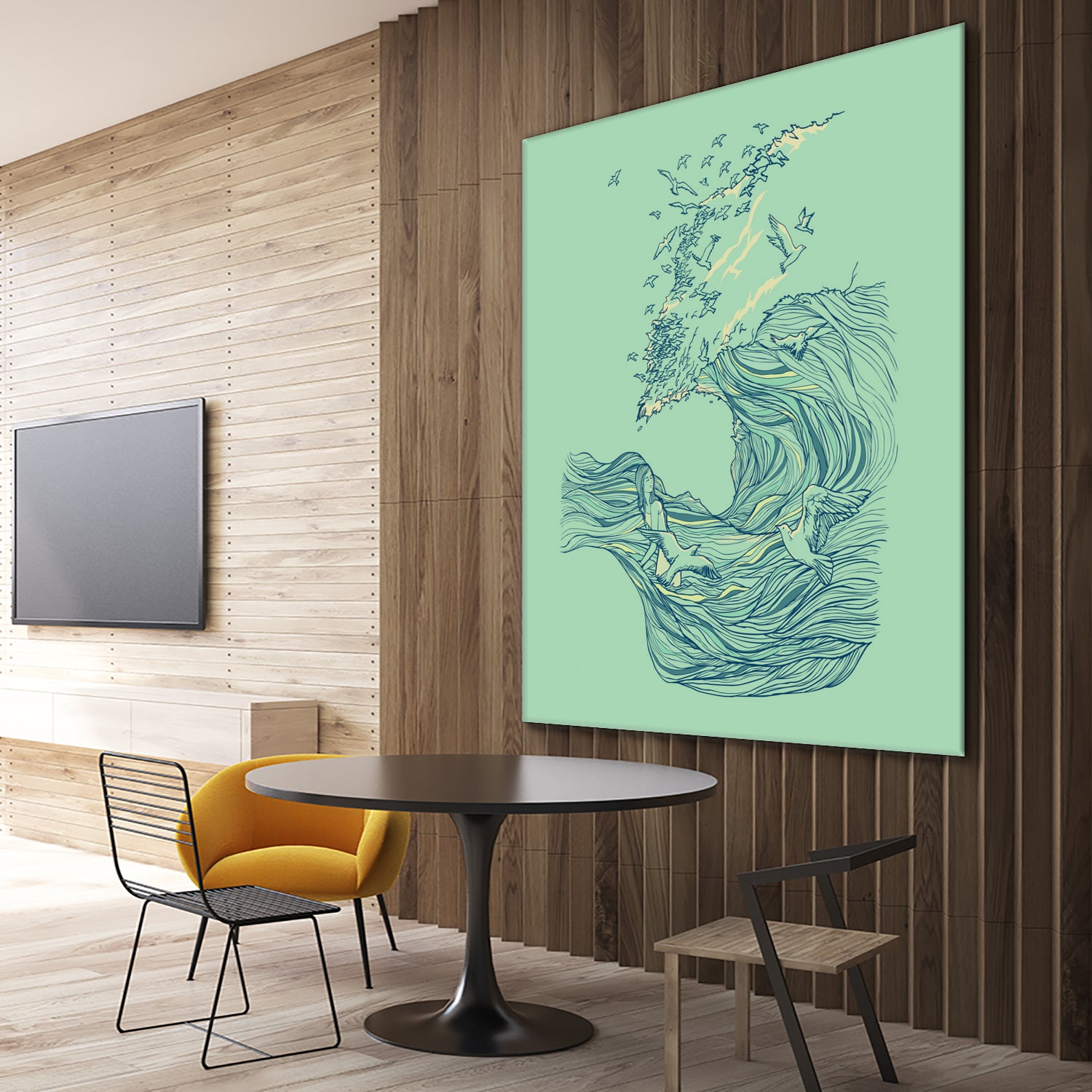 Ocean Breath by ChalermPhol Harnchakkham on GIANT ART - blue digital drawing