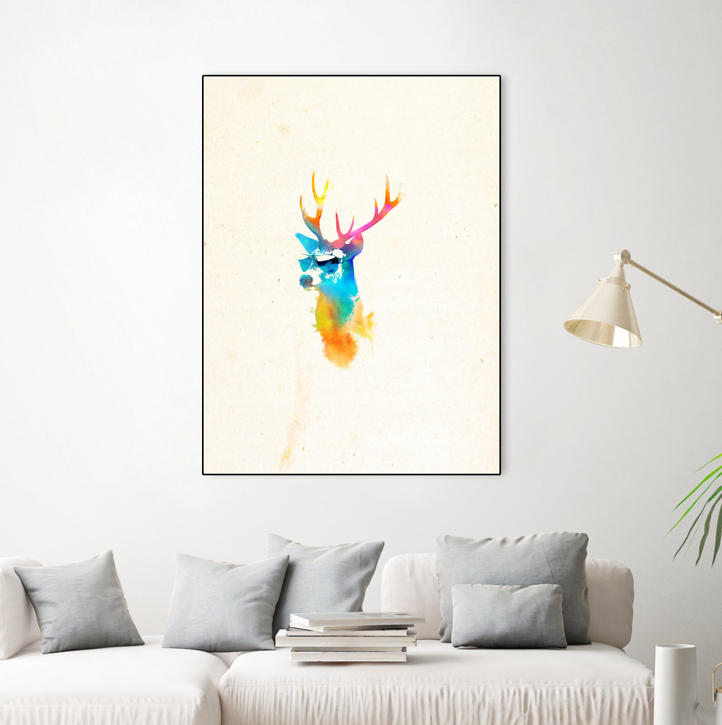 Sunny Stag by Robert Farkas on GIANT ART - orange digital painting