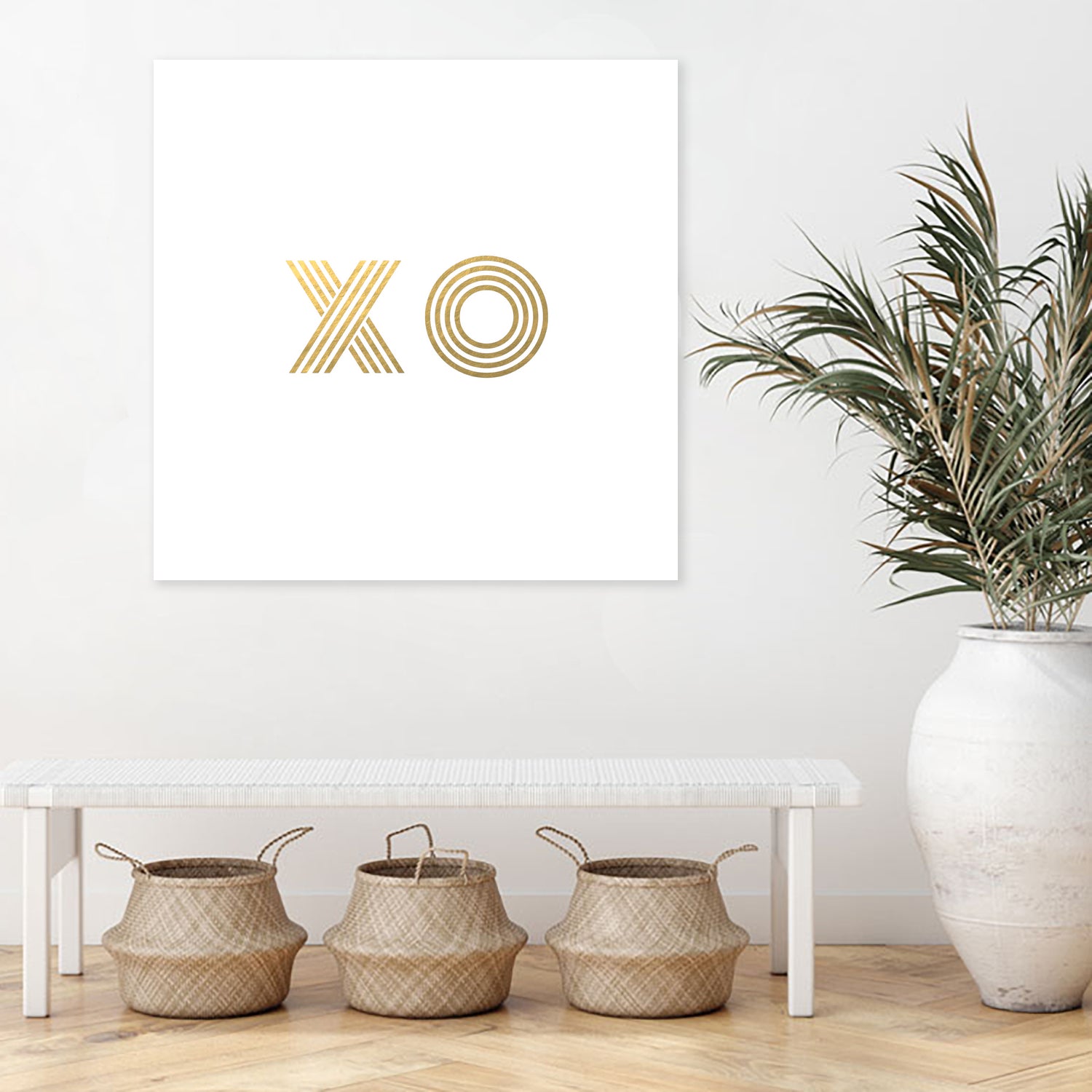 XO gold - minimal by Gale Switzer on GIANT ART - white typography