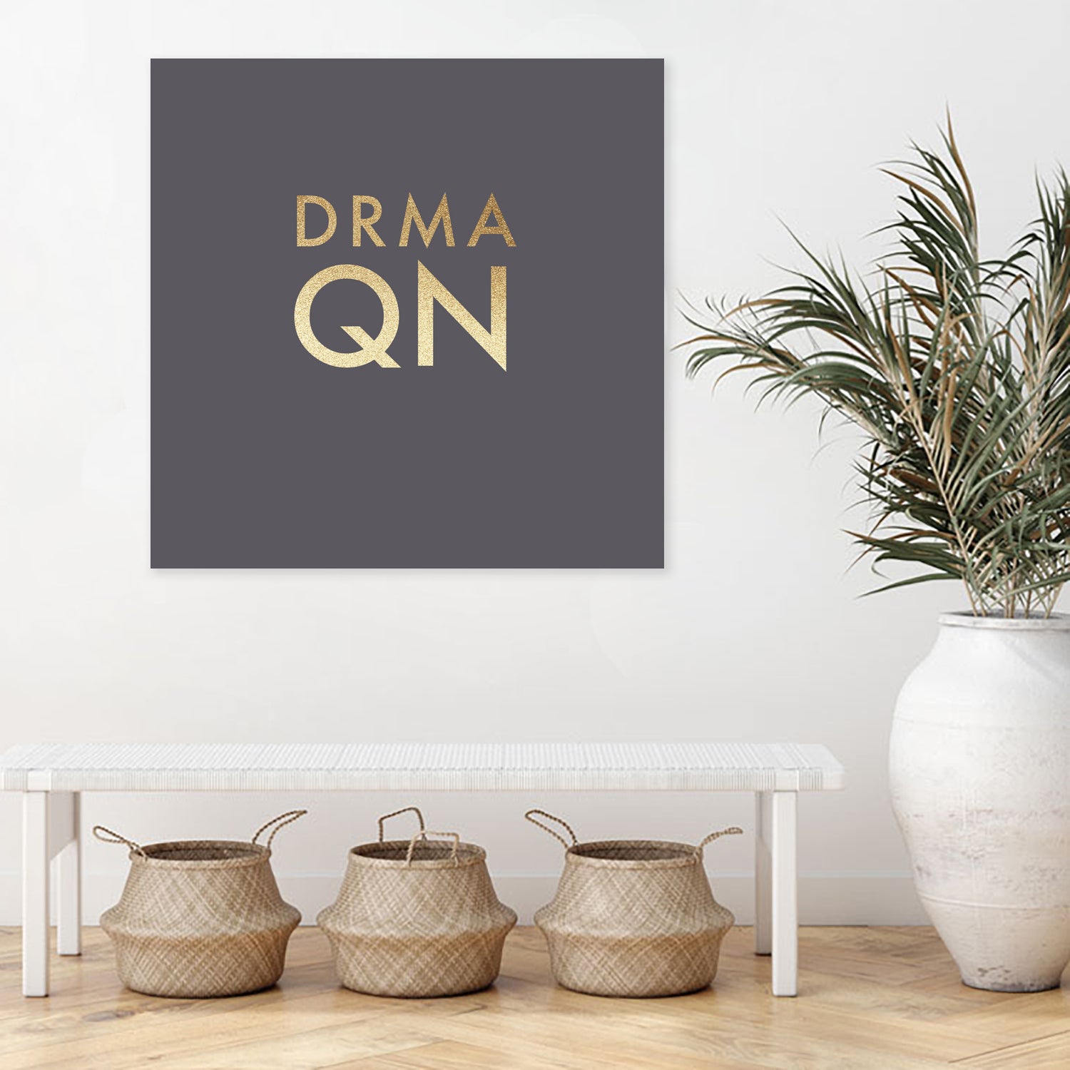 Drama Queen on Slate Grey by Dominique Van Roey on GIANT ART - gray typography
