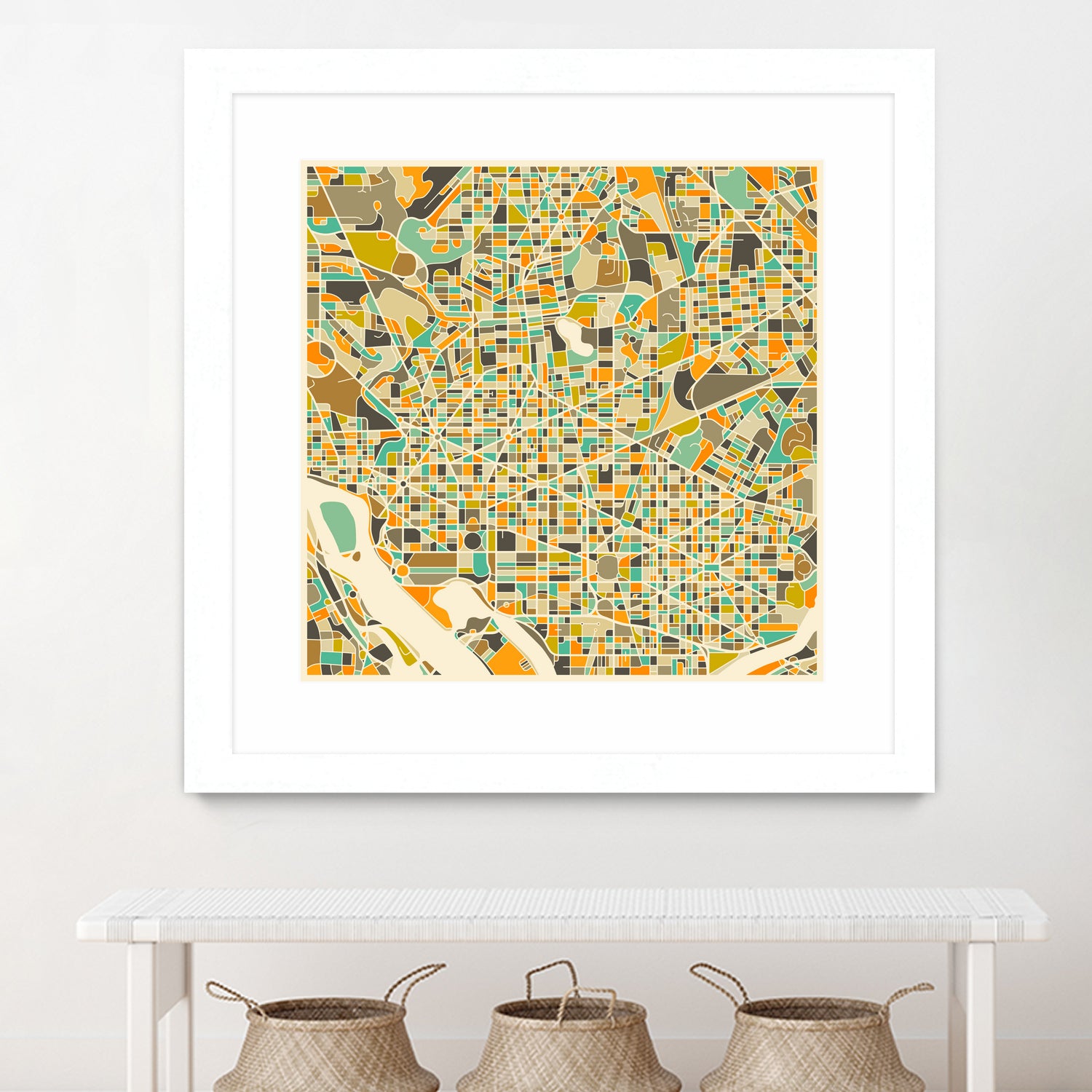 Washington DC by Jazzberry Blue on GIANT ART - orange vector illustration