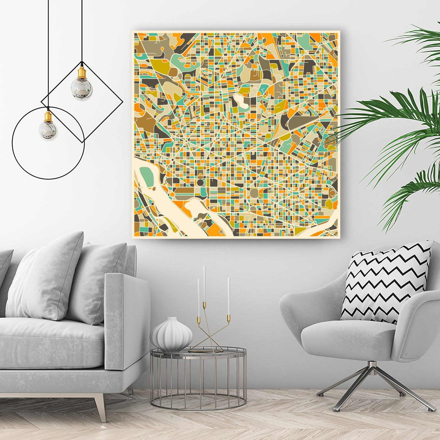 Washington DC by Jazzberry Blue on GIANT ART - orange vector illustration