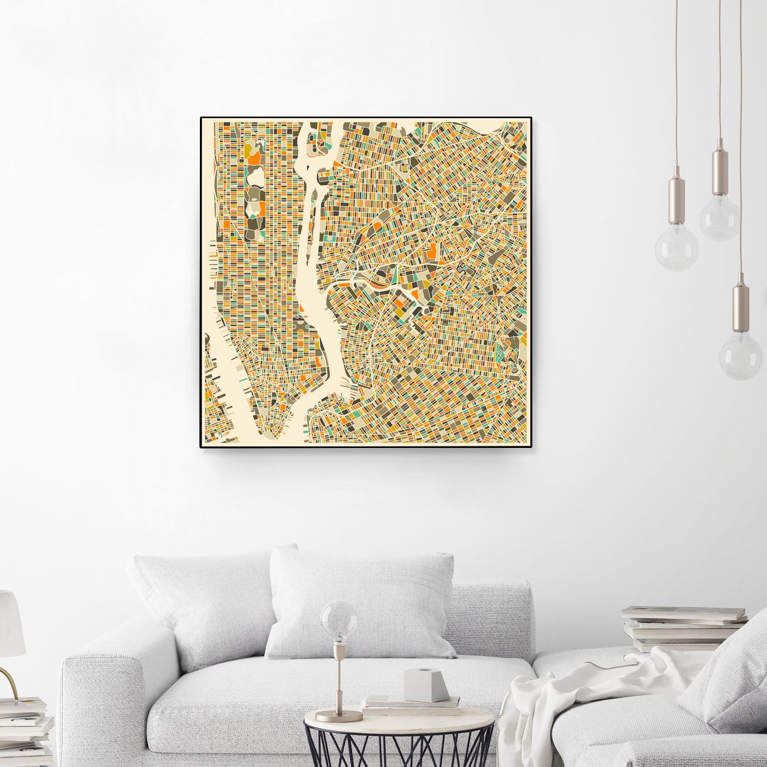 New York by Jazzberry Blue on GIANT ART - orange vector illustration