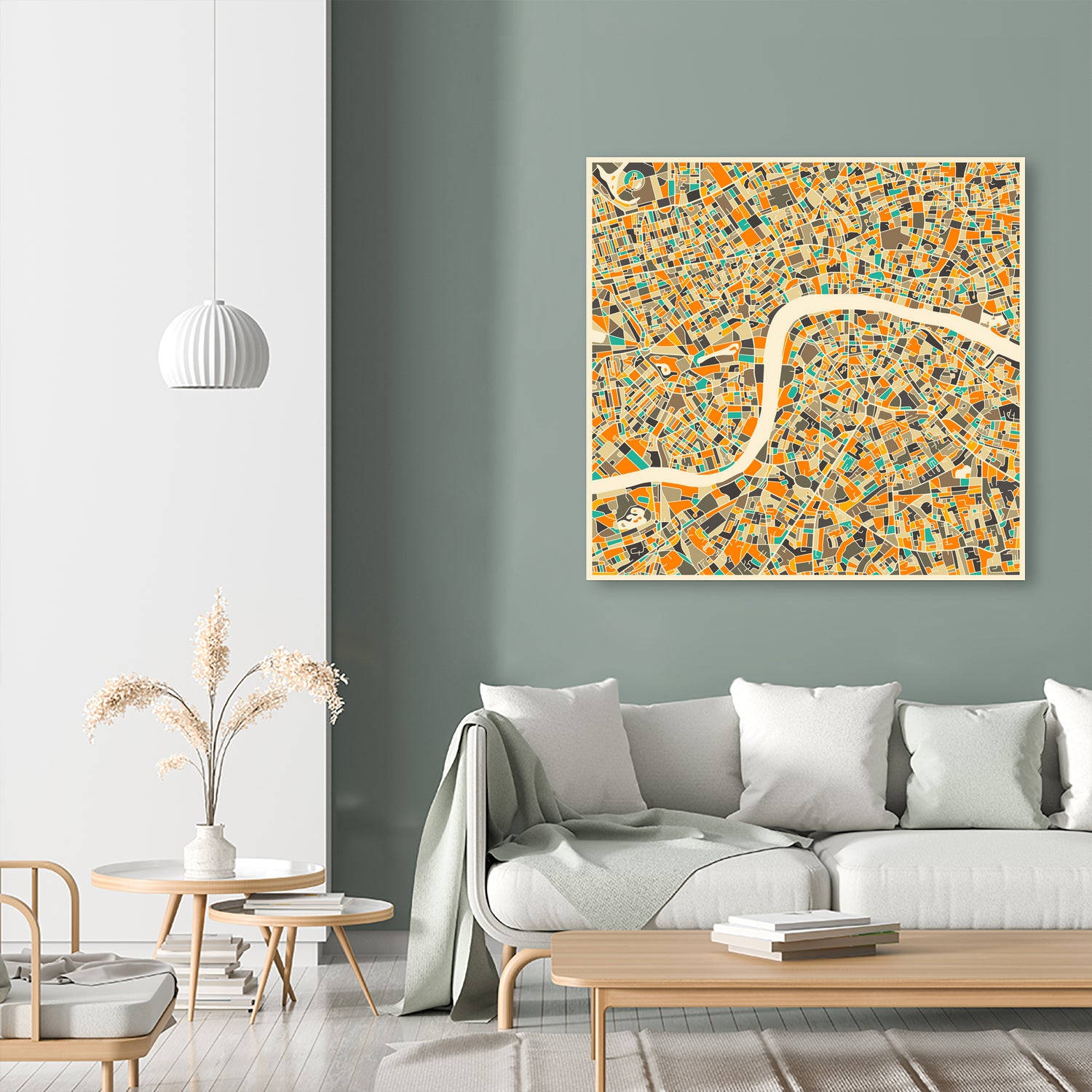 London by Jazzberry Blue on GIANT ART - orange vector illustration