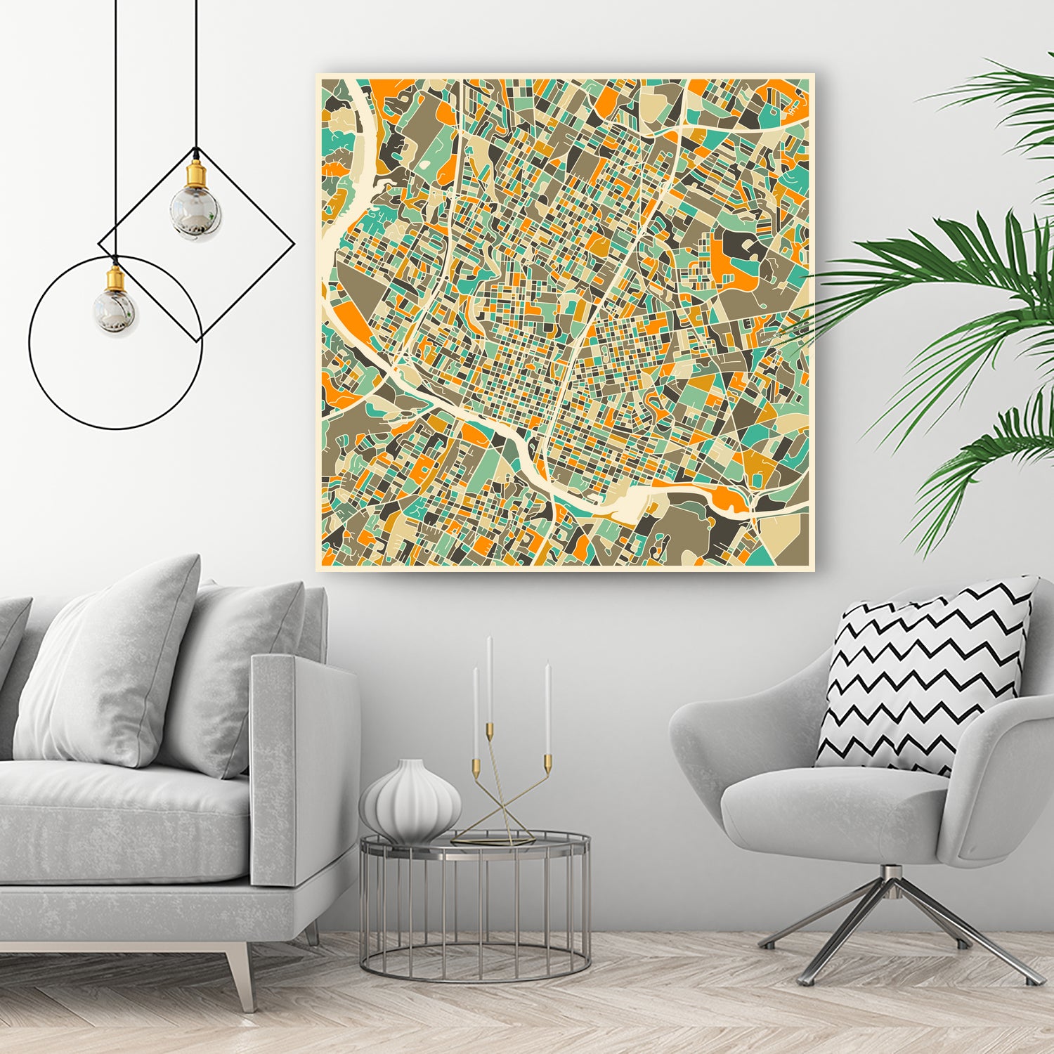 Austin Texas by Jazzberry Blue on GIANT ART - orange vector illustration