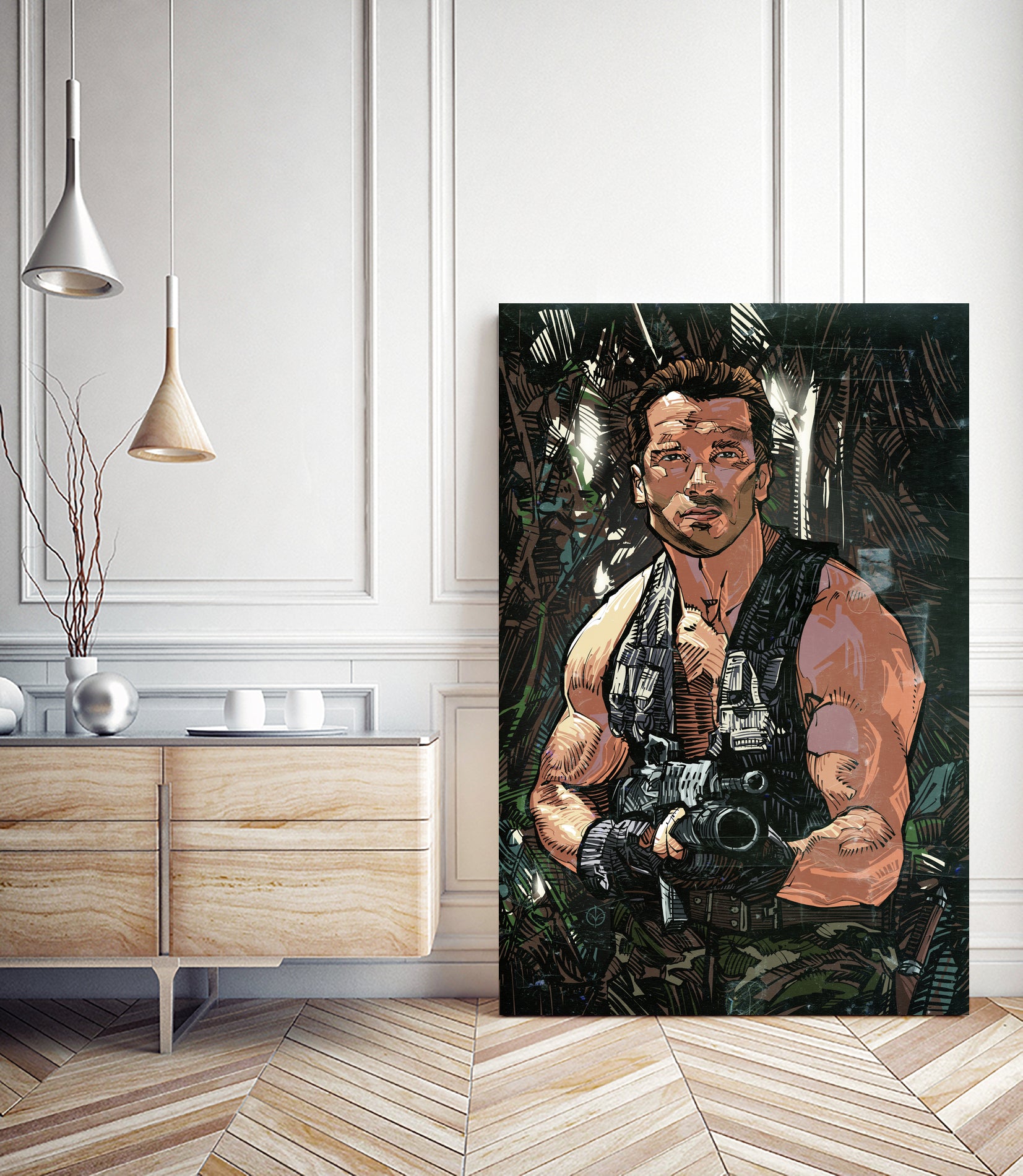 Arnold Schwarzenegger by Nikita Abakumov on GIANT ART - green digital painting