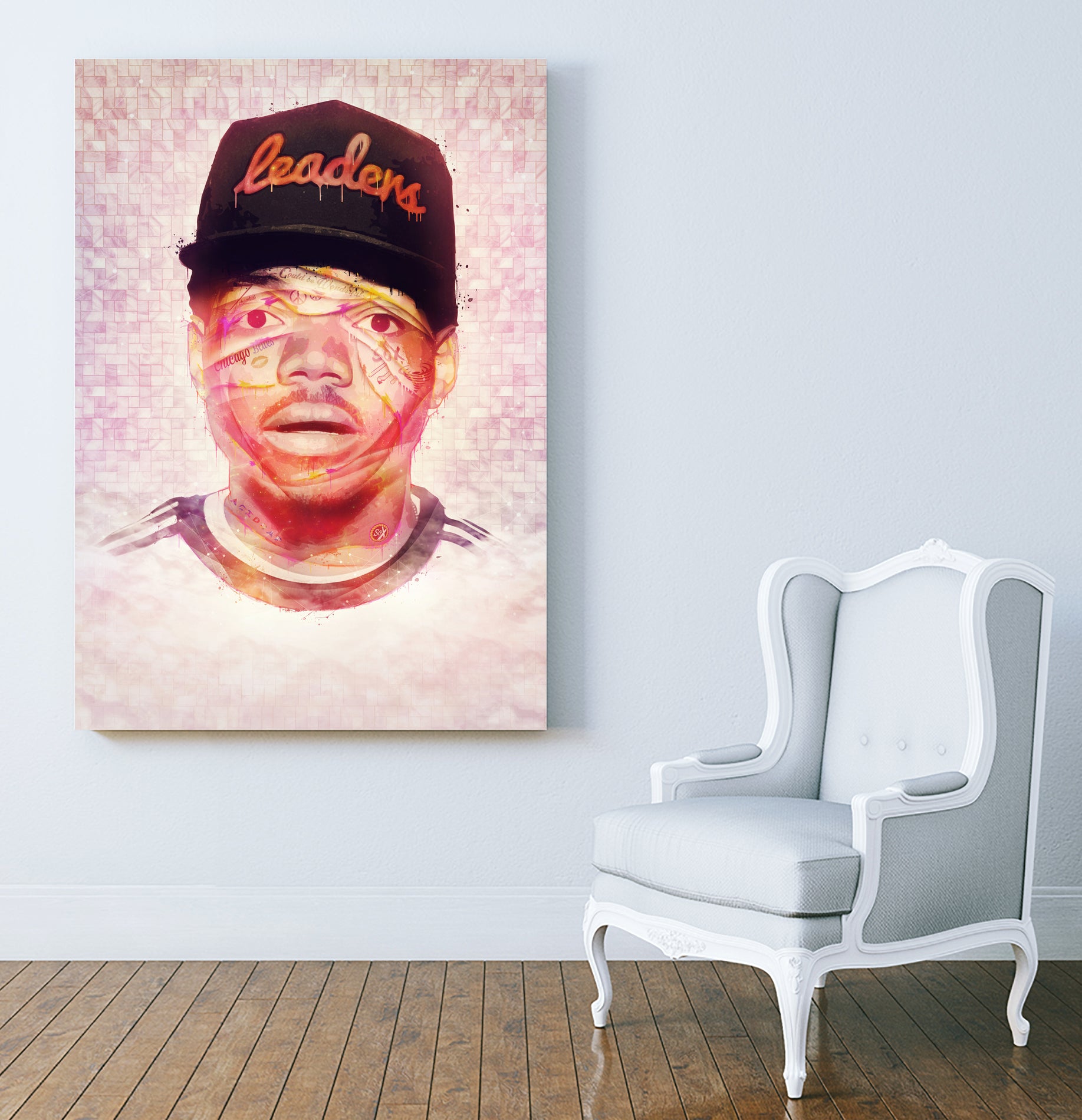 Chance the Rapper by Brandon Spahn on GIANT ART - orange digital painting
