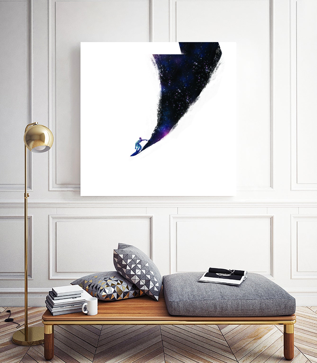 Surfin' in the universe by Robert Farkas on GIANT ART - fuchsia digital painting