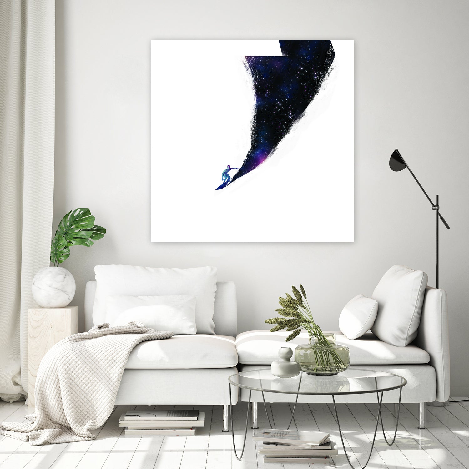 Surfin' in the universe by Robert Farkas on GIANT ART - fuchsia digital painting