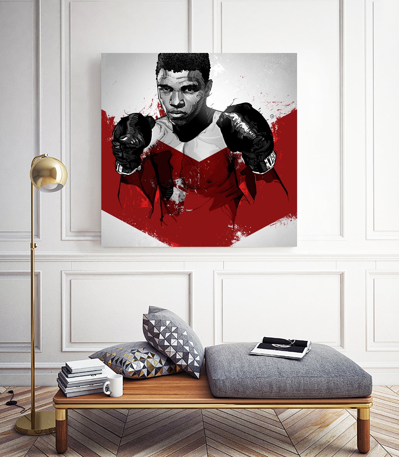 Muhammad Ali by Nikita Abakumov on GIANT ART - red digital painting