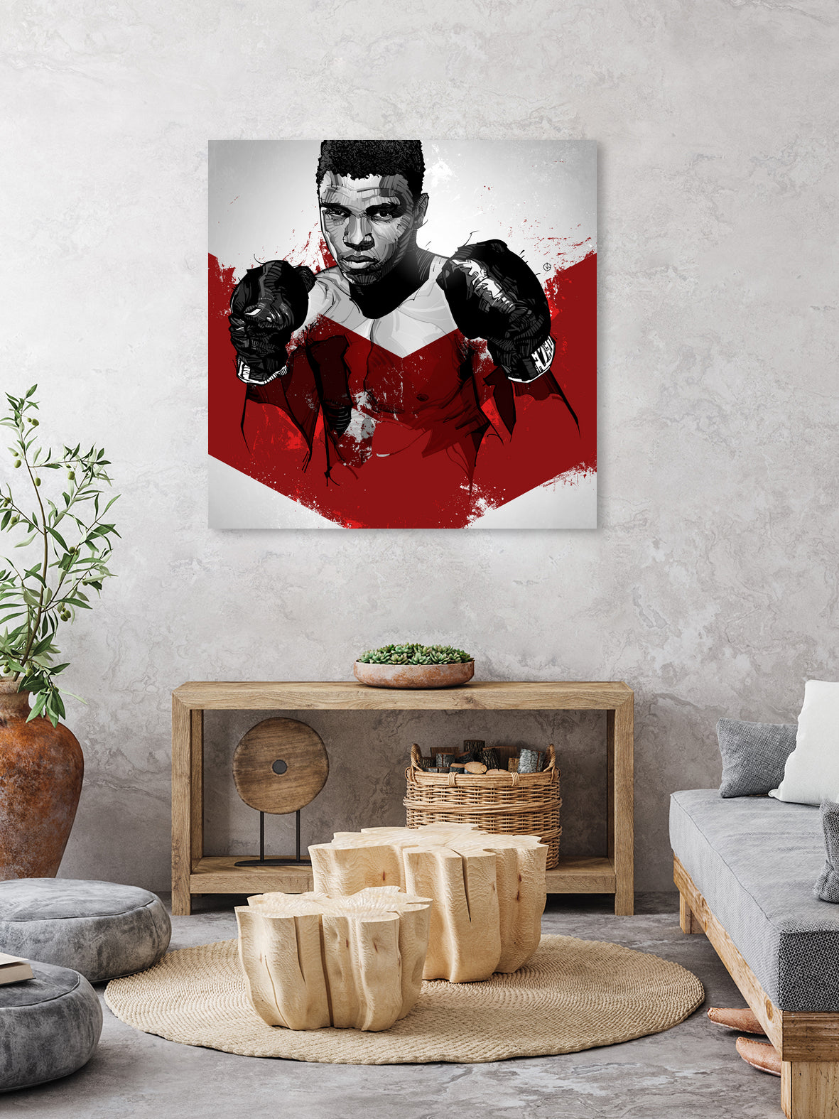 Muhammad Ali by Nikita Abakumov on GIANT ART - red digital painting