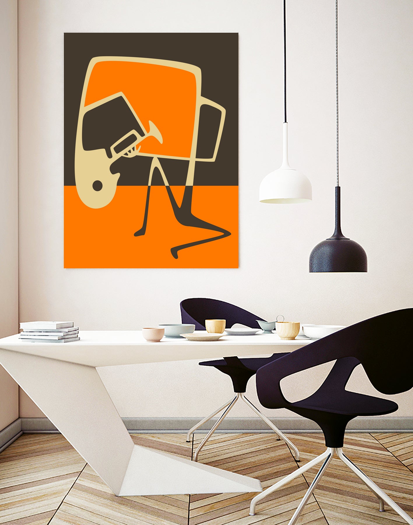 The Blues' Horn by Jazzberry Blue on GIANT ART - orange vector illustration