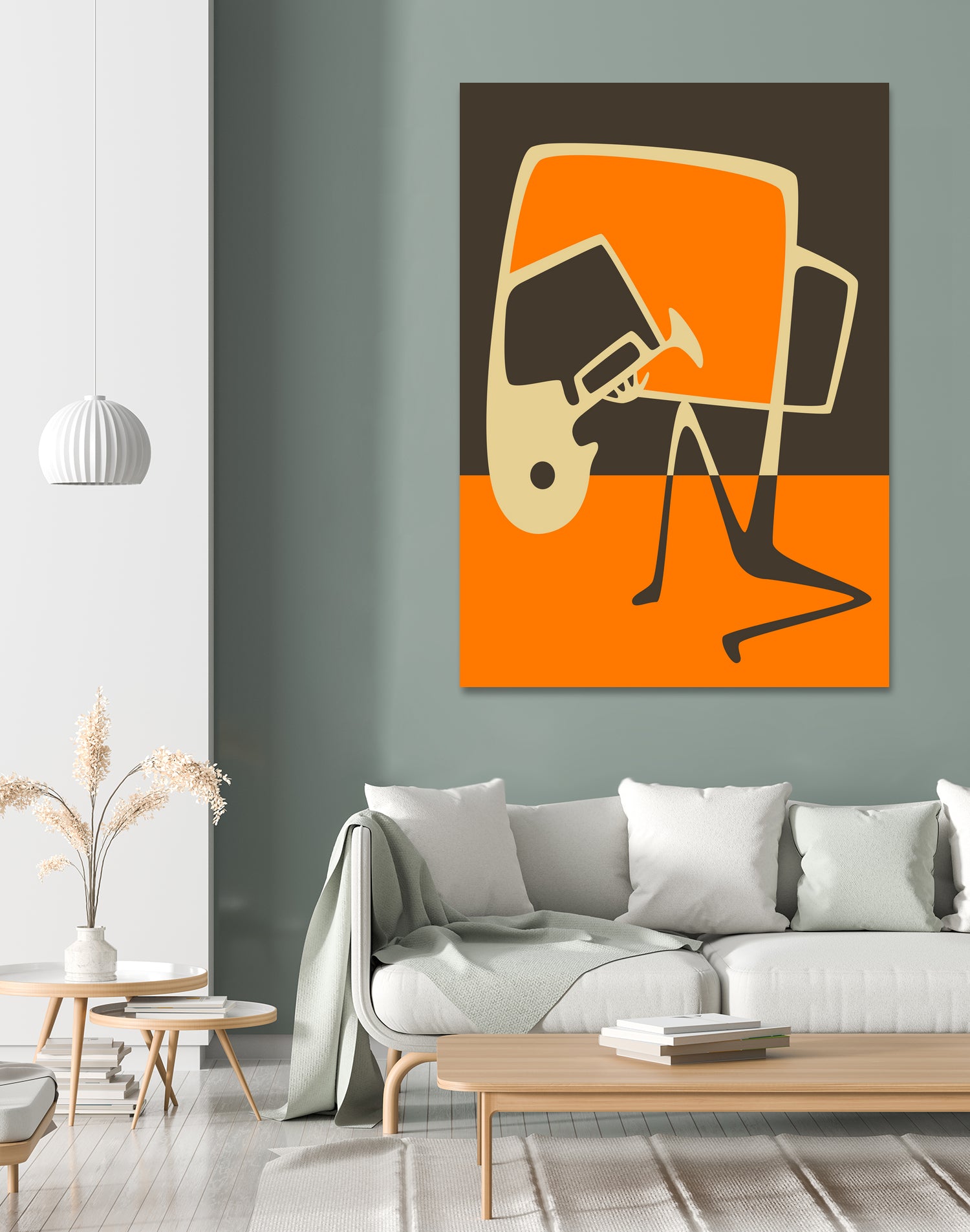 The Blues' Horn by Jazzberry Blue on GIANT ART - orange vector illustration