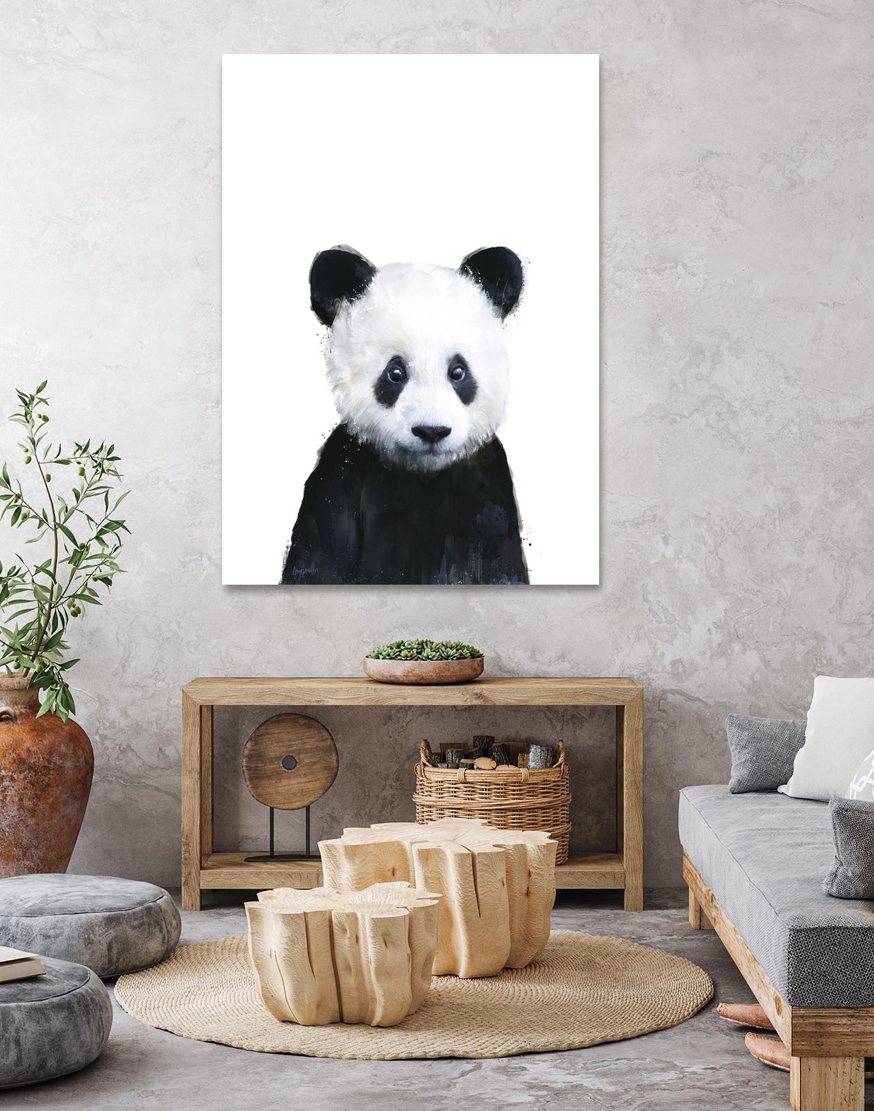 Little Panda by Amy Hamilton on GIANT ART - white digital painting