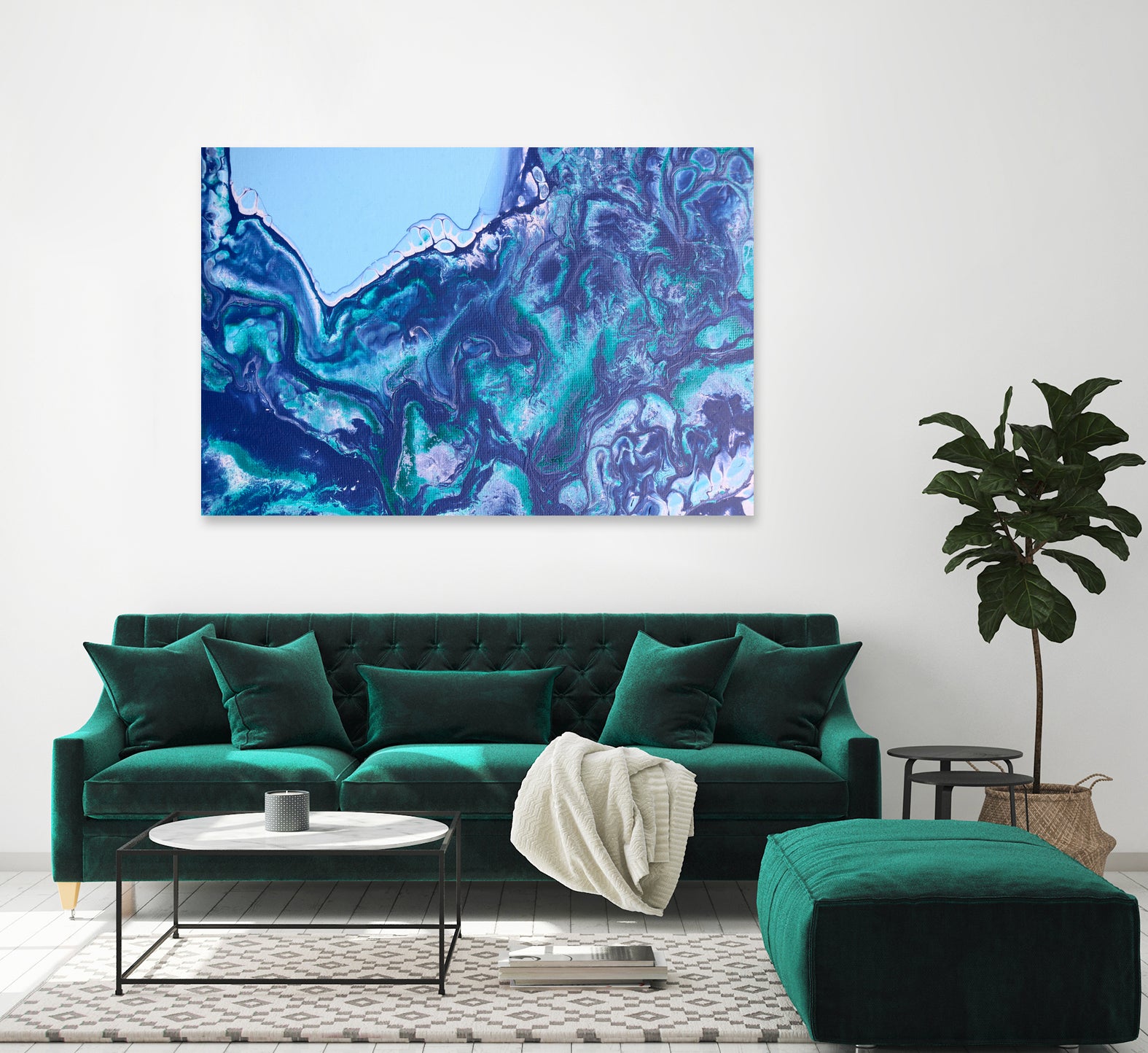 Whisper by L. Renee Jones on GIANT ART - blue mixed media