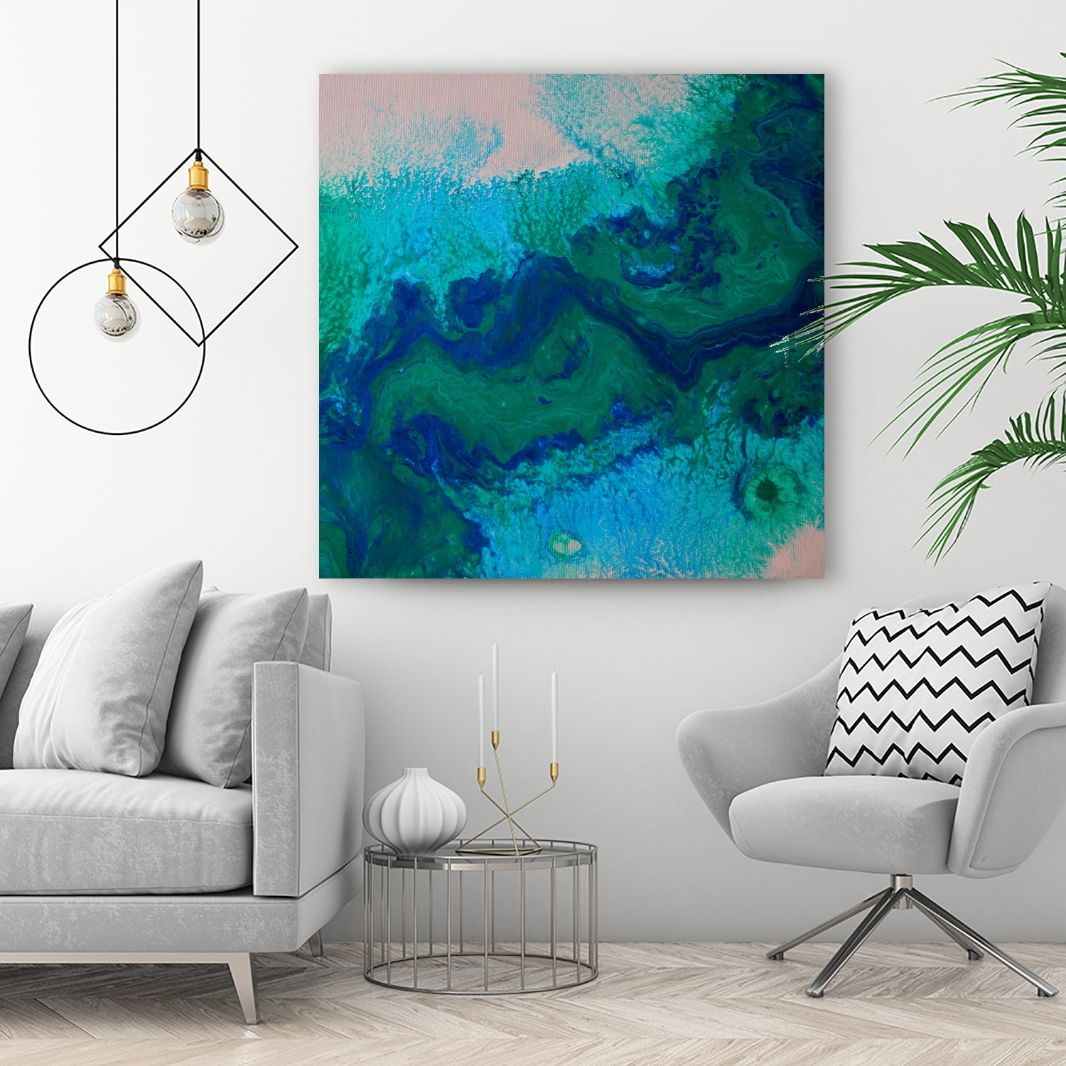 sp by L. Renee Jones on GIANT ART - blue mixed media