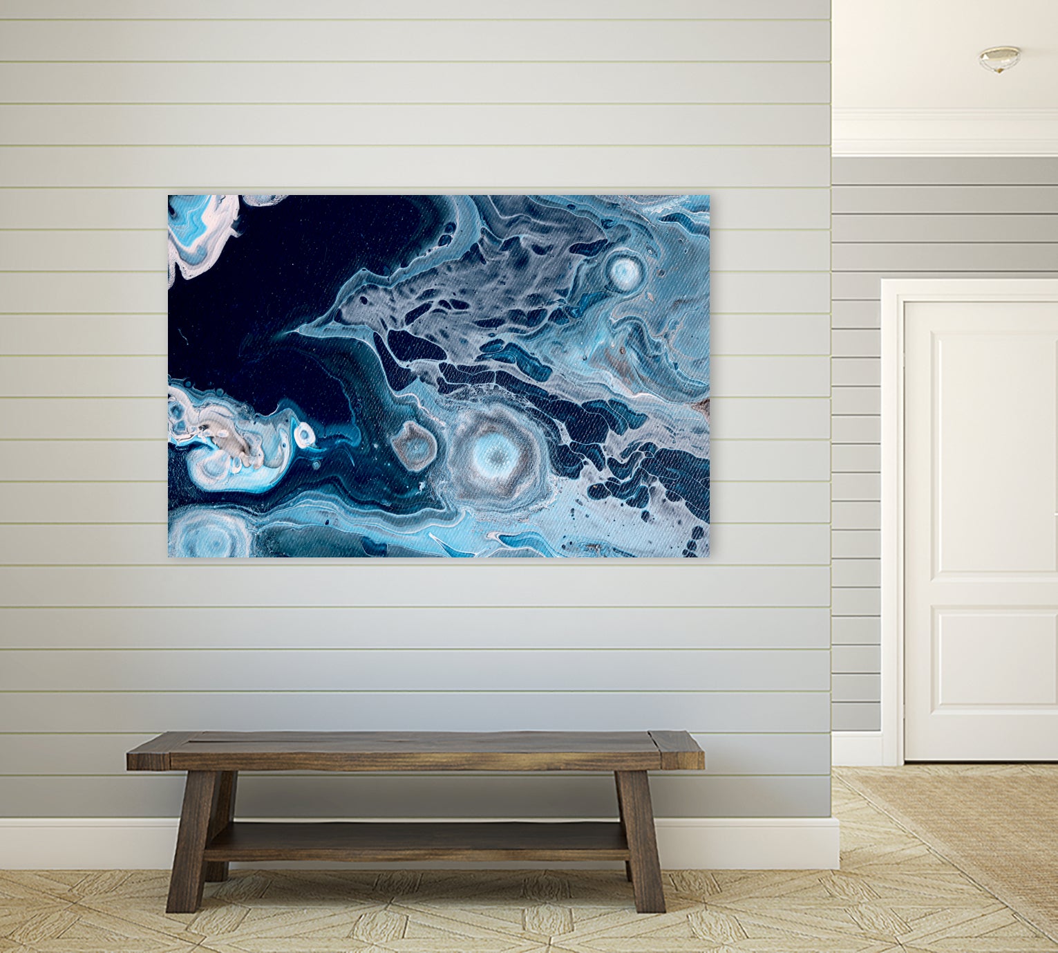 Oceans by L. Renee Jones on GIANT ART - blue mixed media