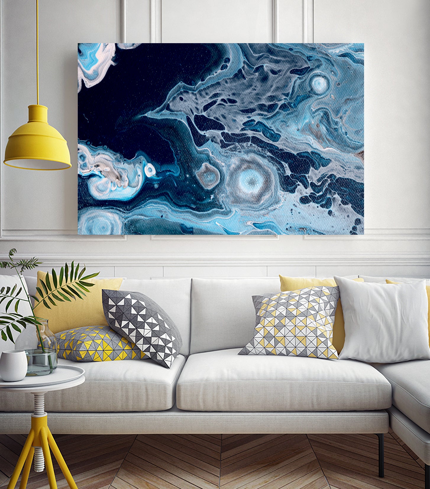 Oceans by L. Renee Jones on GIANT ART - blue mixed media