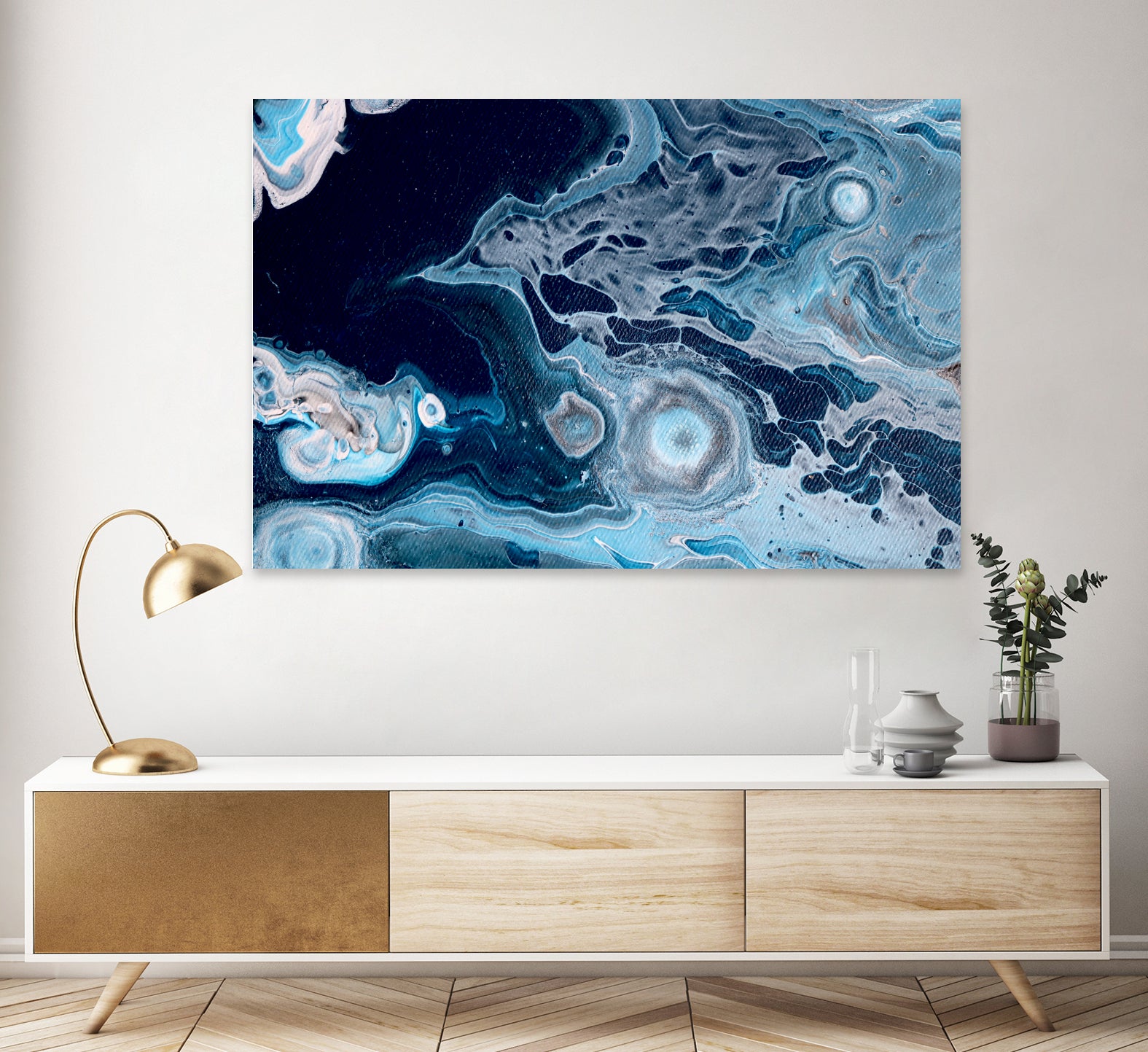 Oceans by L. Renee Jones on GIANT ART - blue mixed media