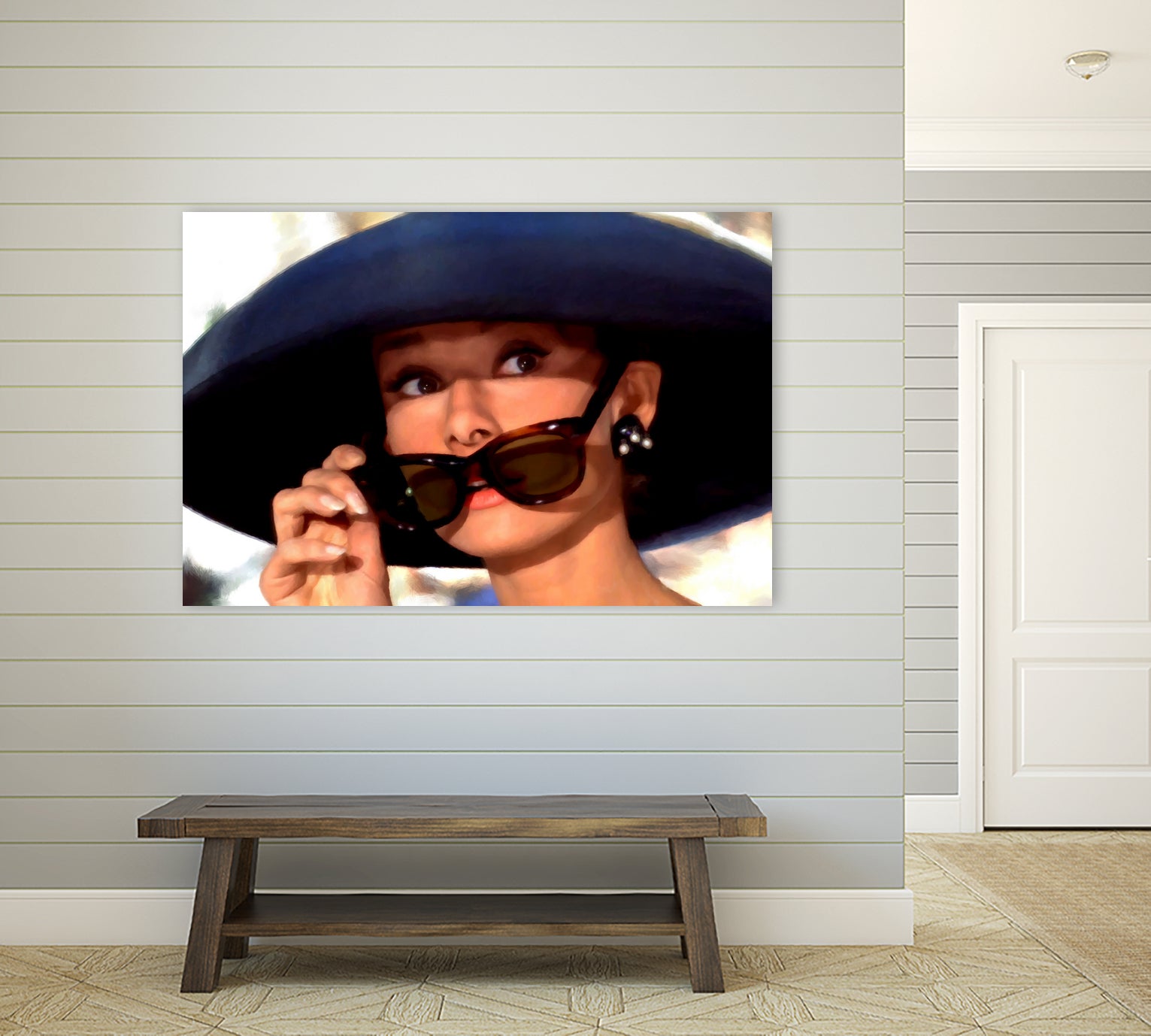 Audrey Hepburn @ Breakfast at Tiffany's #1 by Gabriel T Toro on GIANT ART - white mixed media