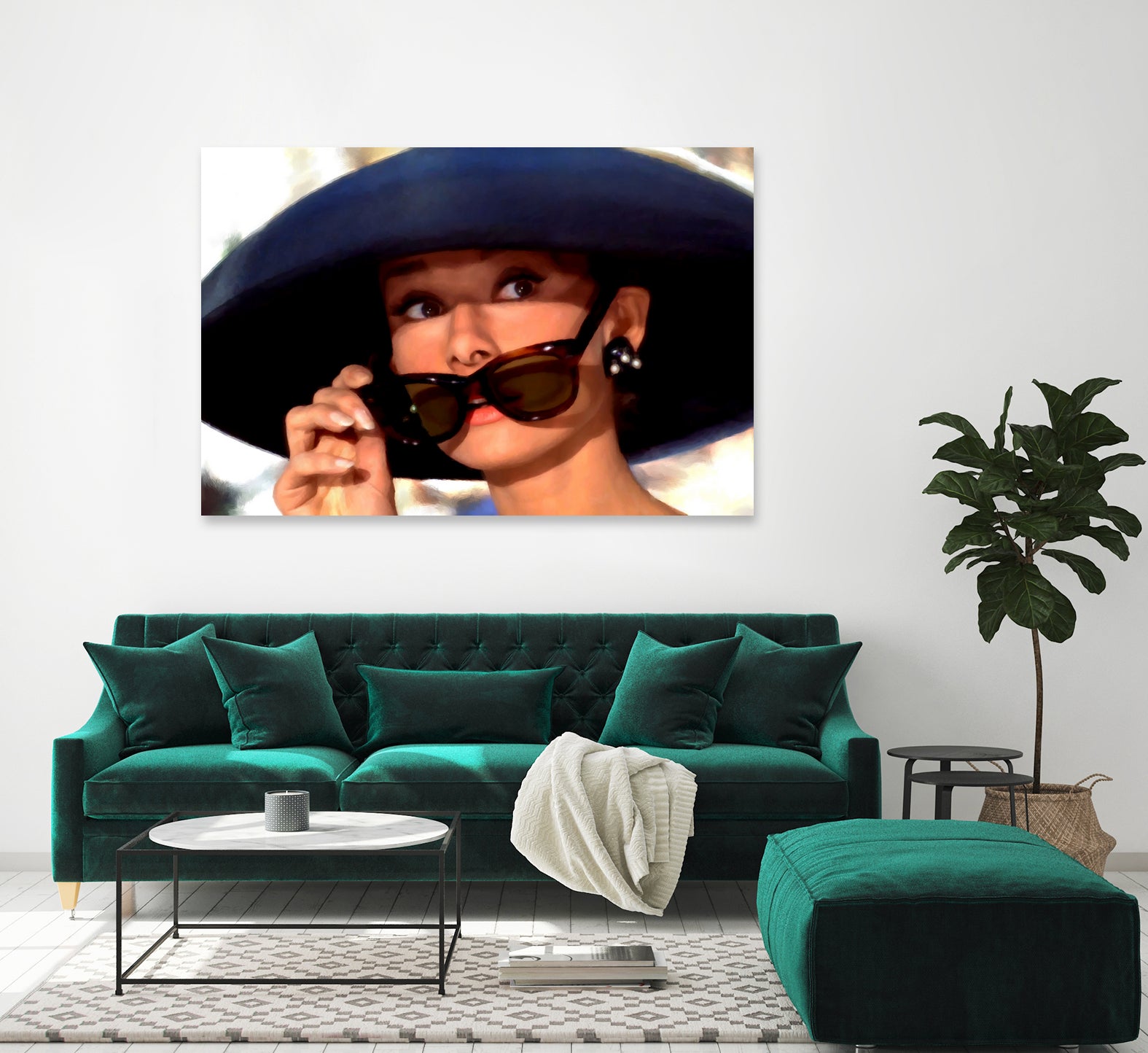 Audrey Hepburn @ Breakfast at Tiffany's #1 by Gabriel T Toro on GIANT ART - white mixed media