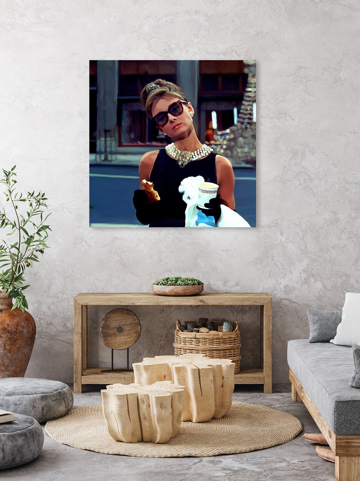 Audrey Hepburn @ Breakfast At Tiffanys #3 by Gabriel T Toro on GIANT ART - black mixed media