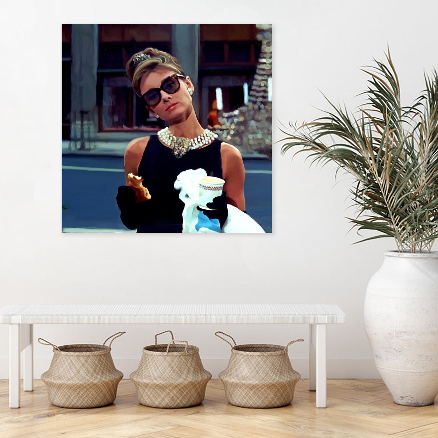 Audrey Hepburn @ Breakfast At Tiffanys #3 by Gabriel T Toro on GIANT ART - black mixed media