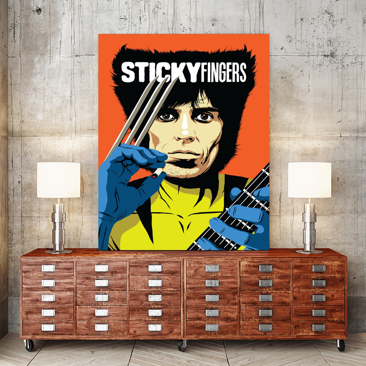 Sticky Fingers by Bily Mariano da Luz on GIANT ART - orange digital painting
