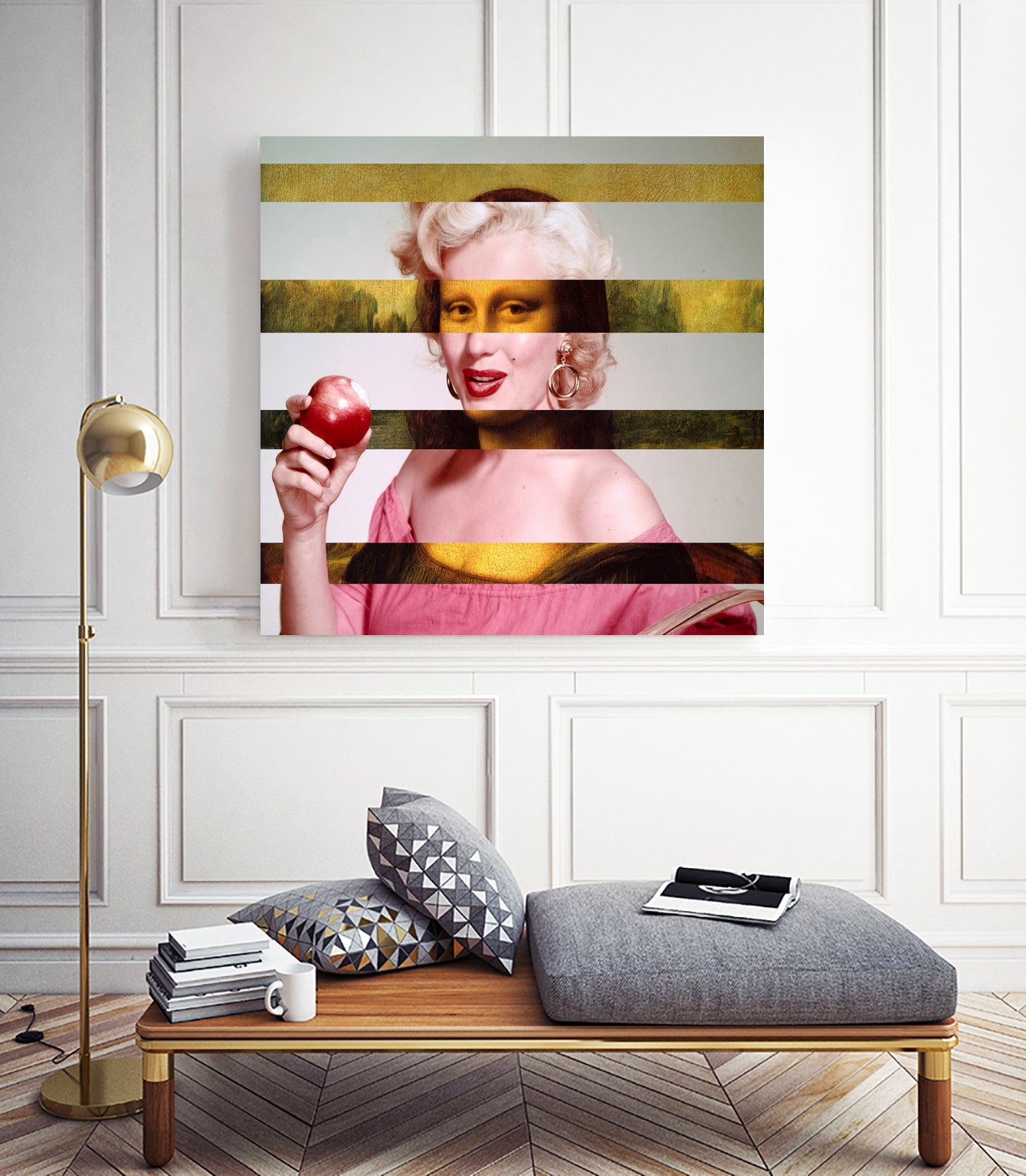 Leonardo's Gioconda + Marylin Monroe by Luigi Tarini on GIANT ART - white photo manipulation