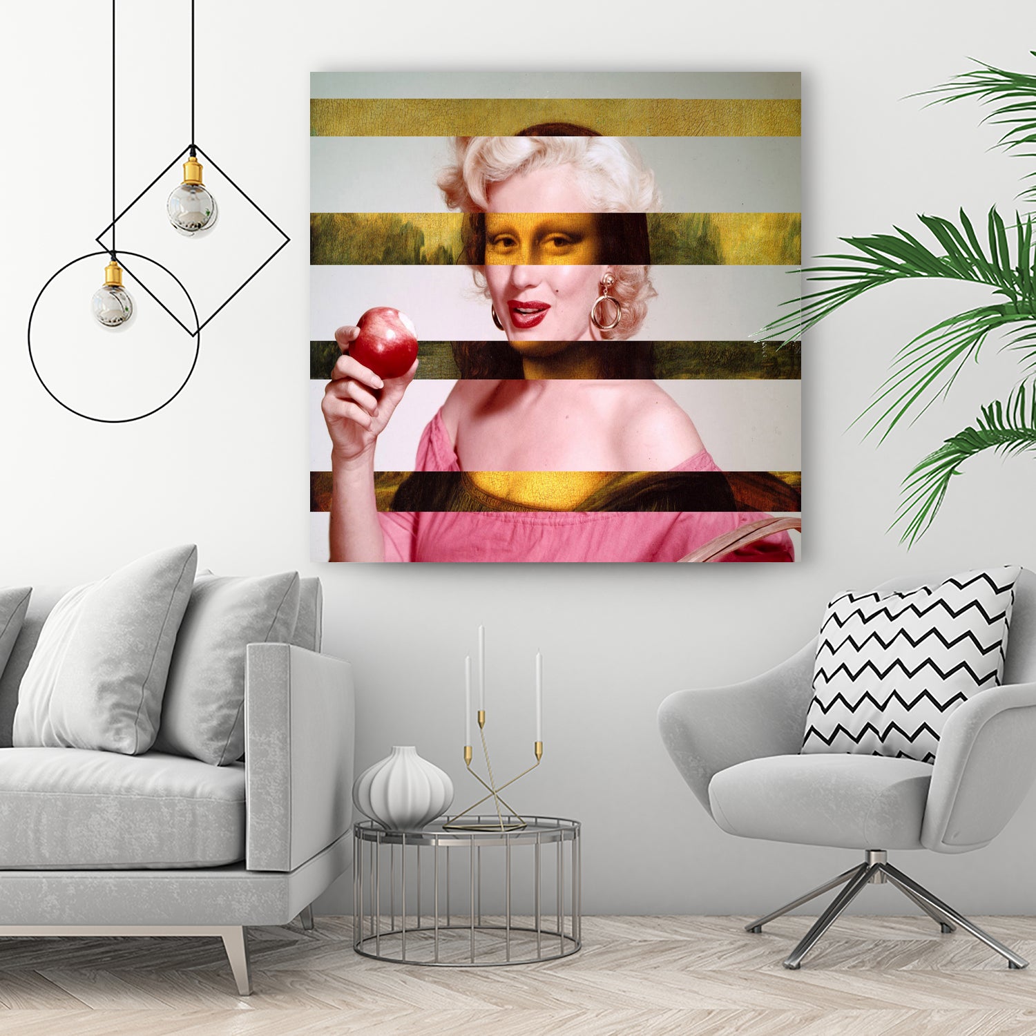 Leonardo's Gioconda + Marylin Monroe by Luigi Tarini on GIANT ART - white photo manipulation