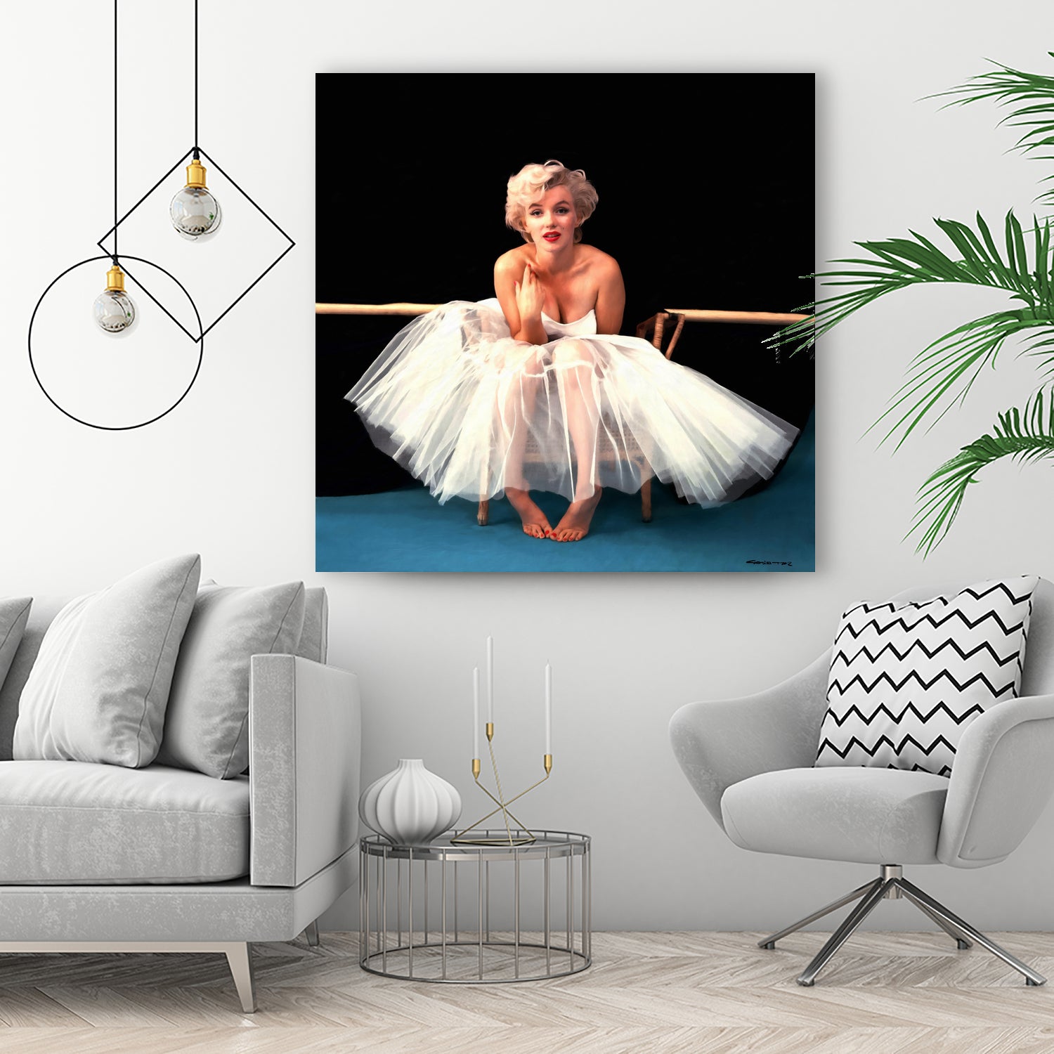 Marilyn Monroe Portrait #3 by Gabriel T Toro on GIANT ART - black mixed media