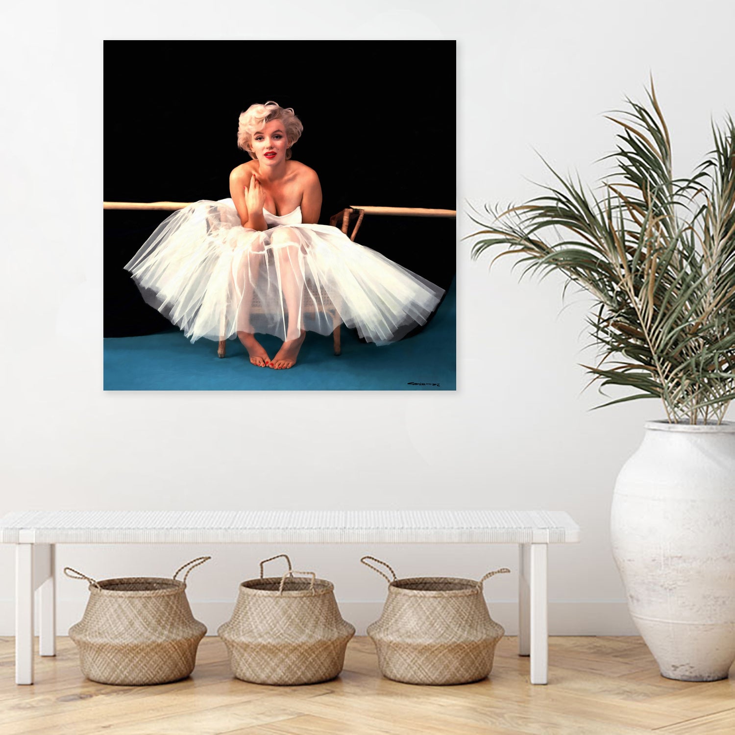 Marilyn Monroe Portrait #3 by Gabriel T Toro on GIANT ART - black mixed media