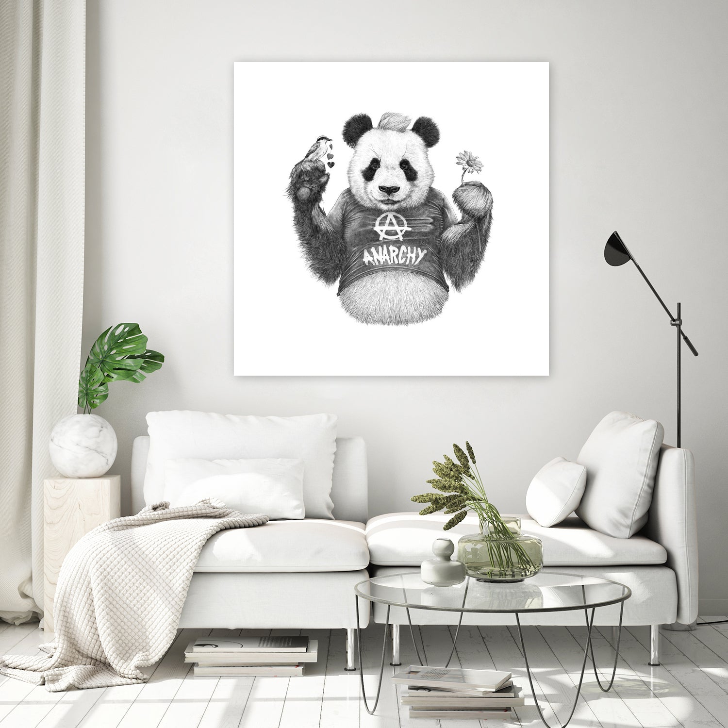 Punk Panda by Ronny Petrus Johannes Kools on GIANT ART - black character design