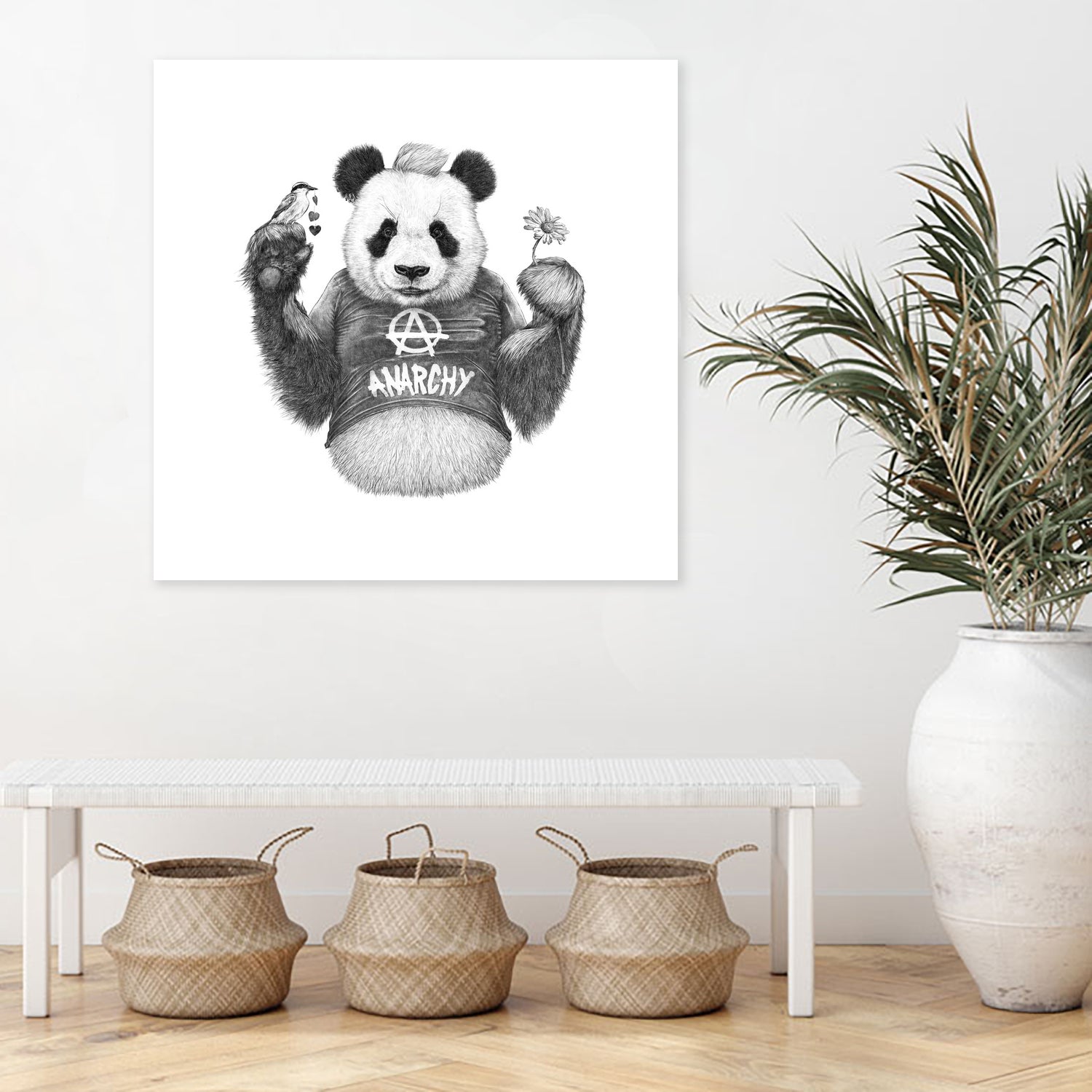 Punk Panda by Ronny Petrus Johannes Kools on GIANT ART - black character design