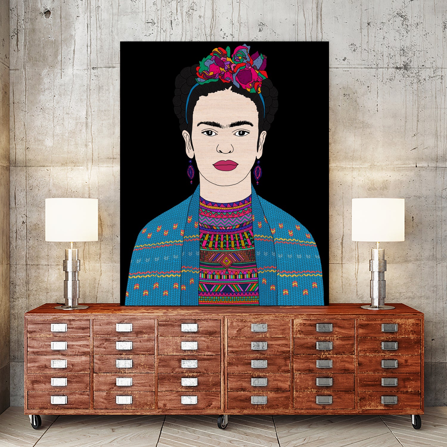 FRIDA KAHLO II by Bianca Green on GIANT ART - fuchsia digital drawing