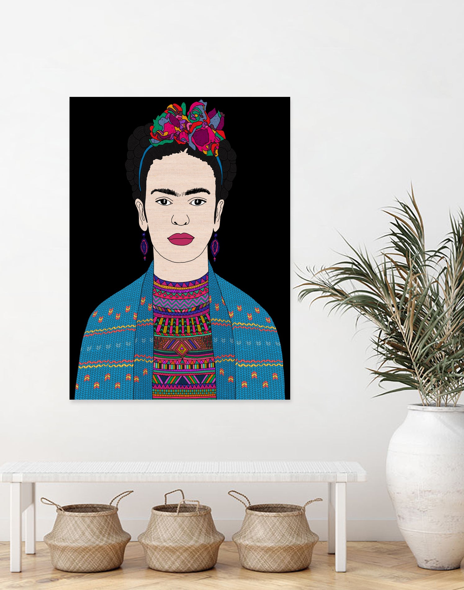 FRIDA KAHLO II by Bianca Green on GIANT ART - fuchsia digital drawing