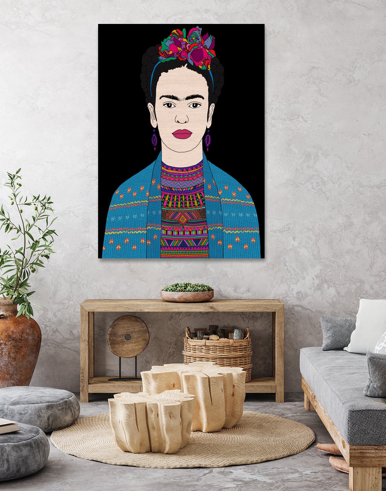 FRIDA KAHLO II by Bianca Green on GIANT ART - fuchsia digital drawing