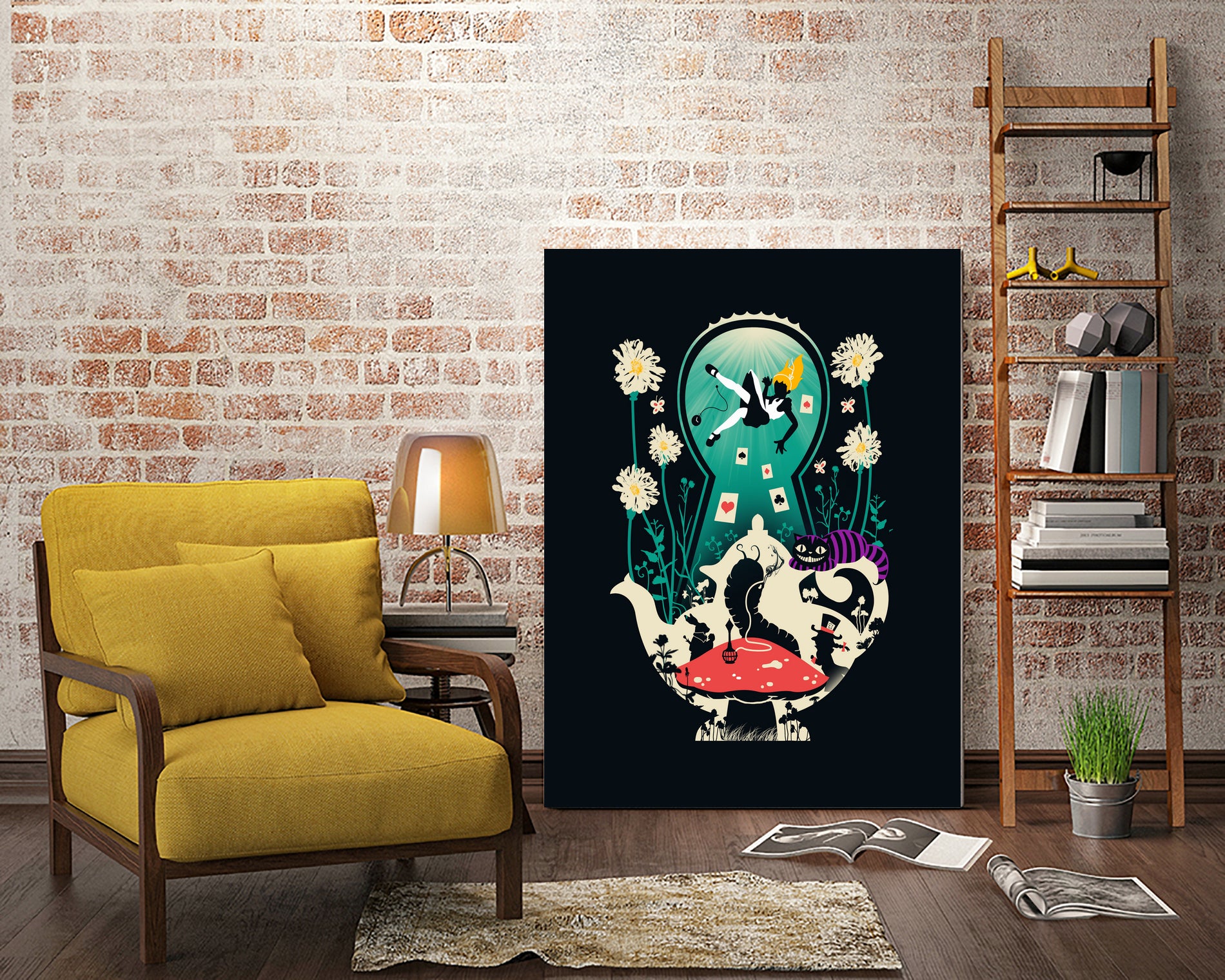Alice's Tea Party by Vincent Trinidad on GIANT ART - black digital painting