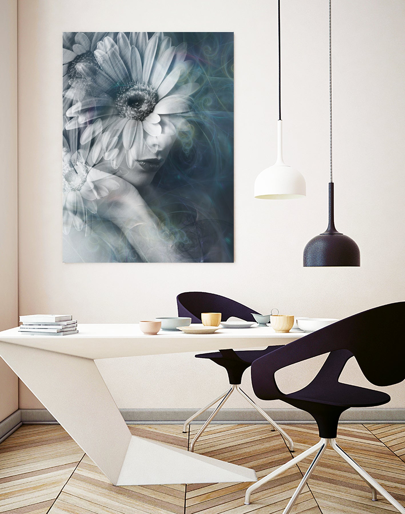 Flower power by Tania Amrein on GIANT ART - gray photo manipulation