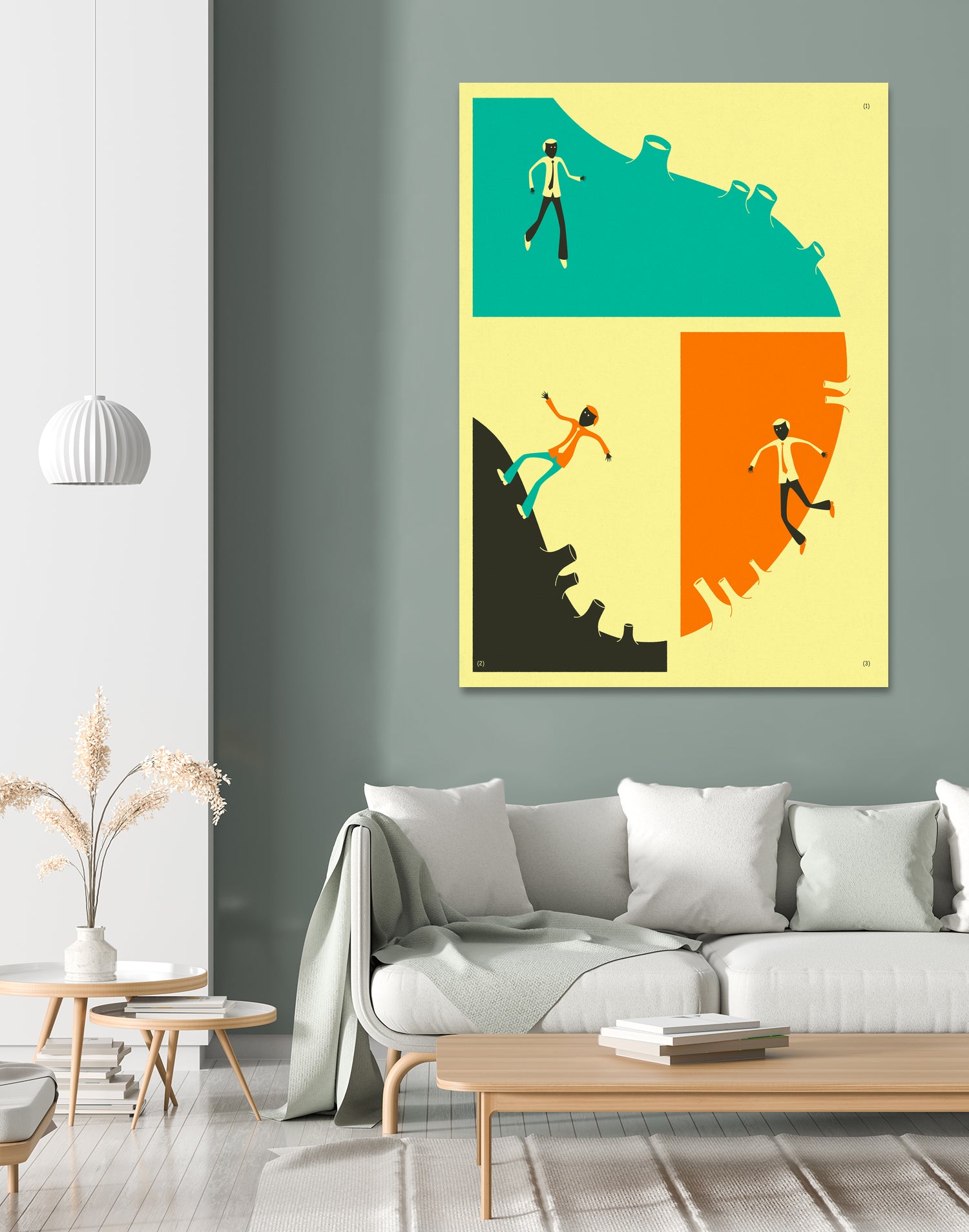 Walking Around by Jazzberry Blue on GIANT ART - orange vector illustration