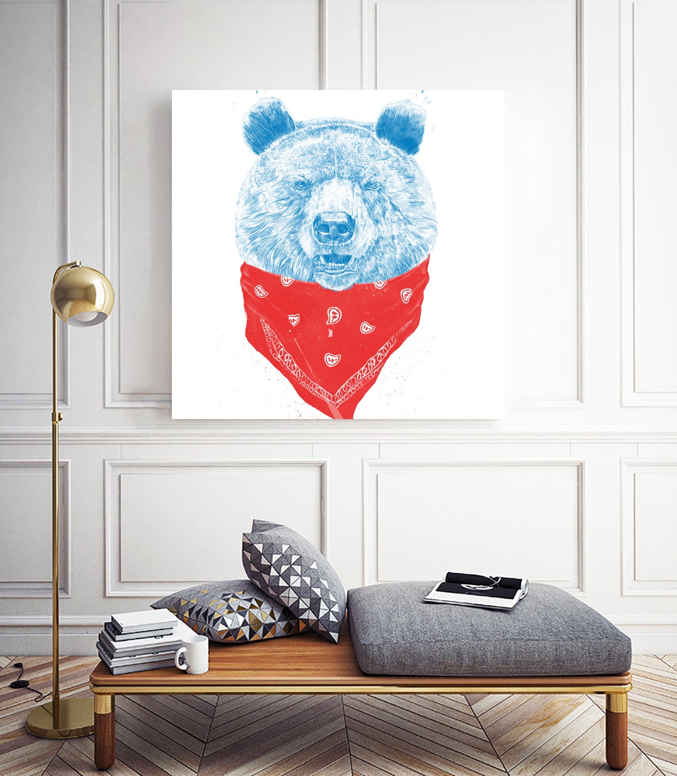 Wild bear (color version) by Solti Balázs on GIANT ART - pink digital drawing