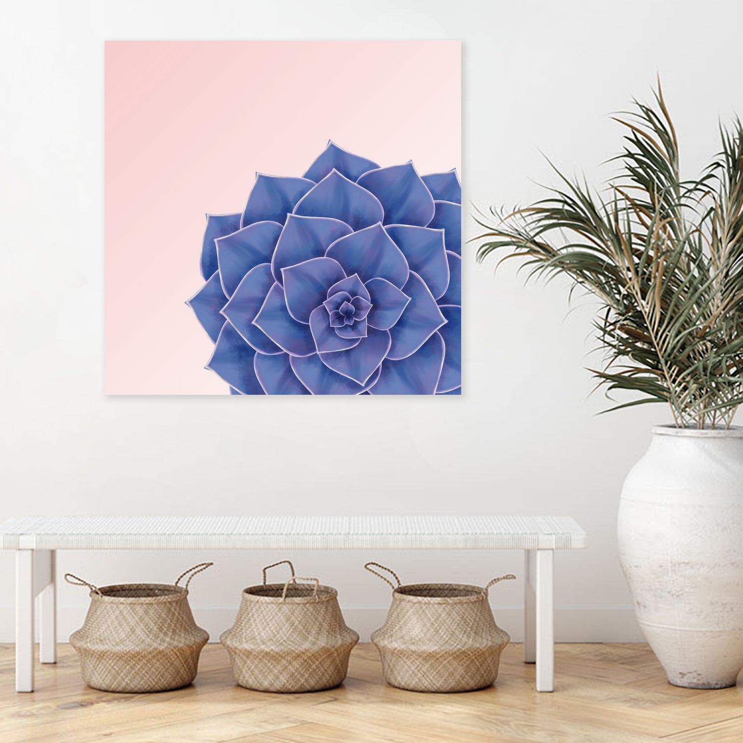 Big Echeveria Design by Brigitte Carre on GIANT ART - blue digital painting