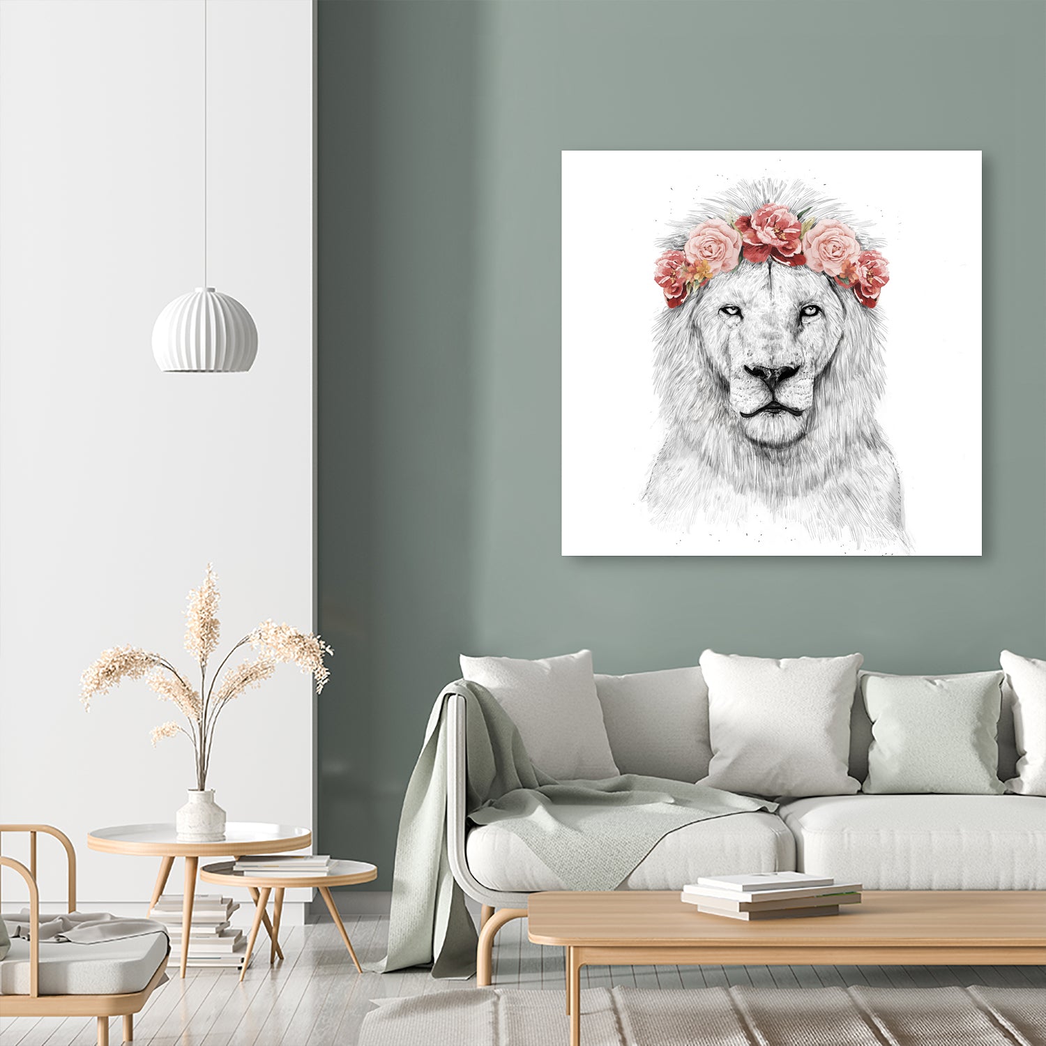Festival lion by Solti Balázs on GIANT ART - white digital drawing