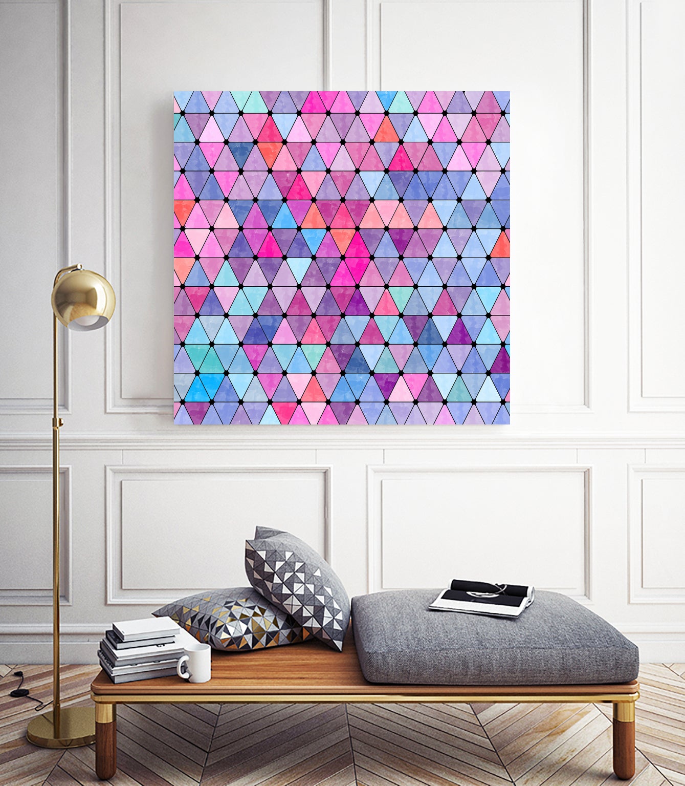 Lovely geometric #13 by Amir Faysal on GIANT ART - pink digital drawing