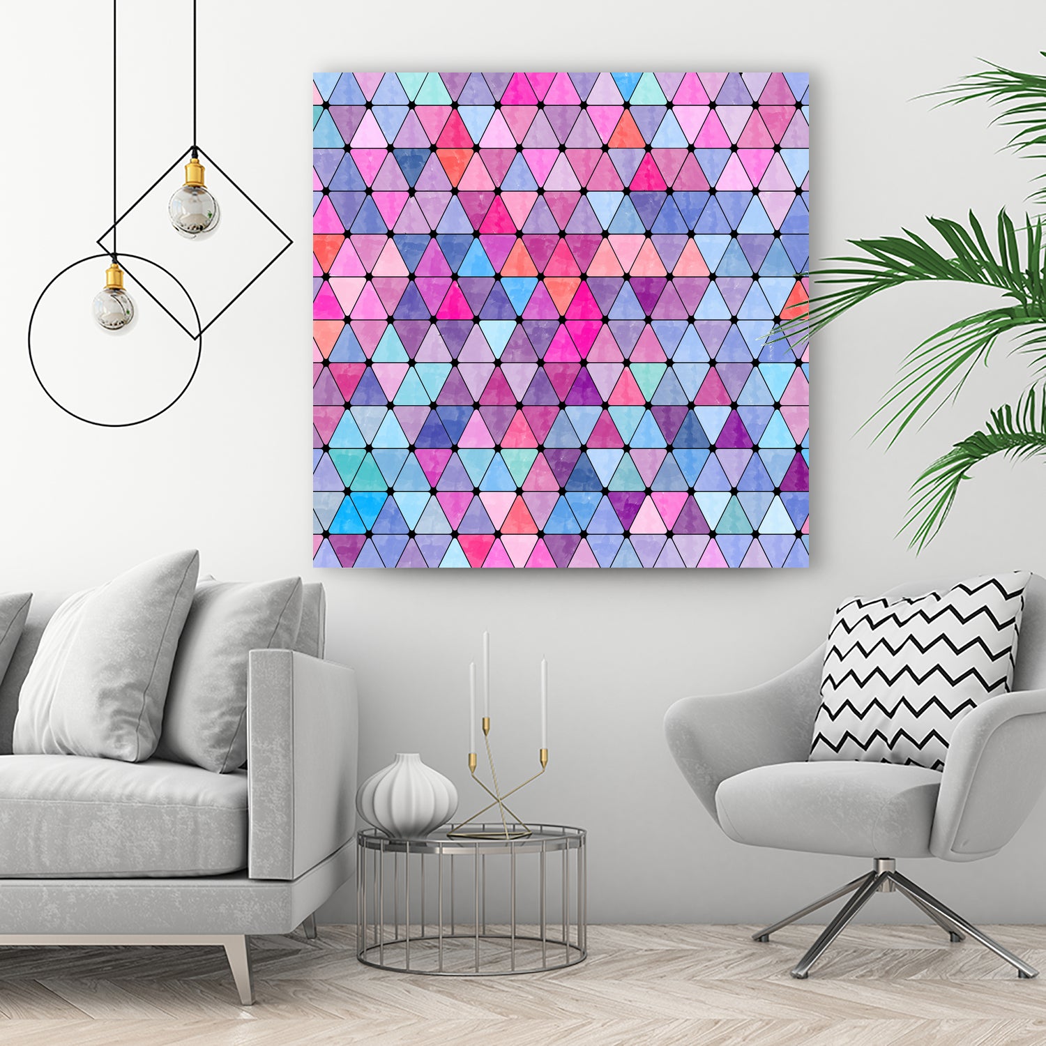 Lovely geometric #13 by Amir Faysal on GIANT ART - pink digital drawing