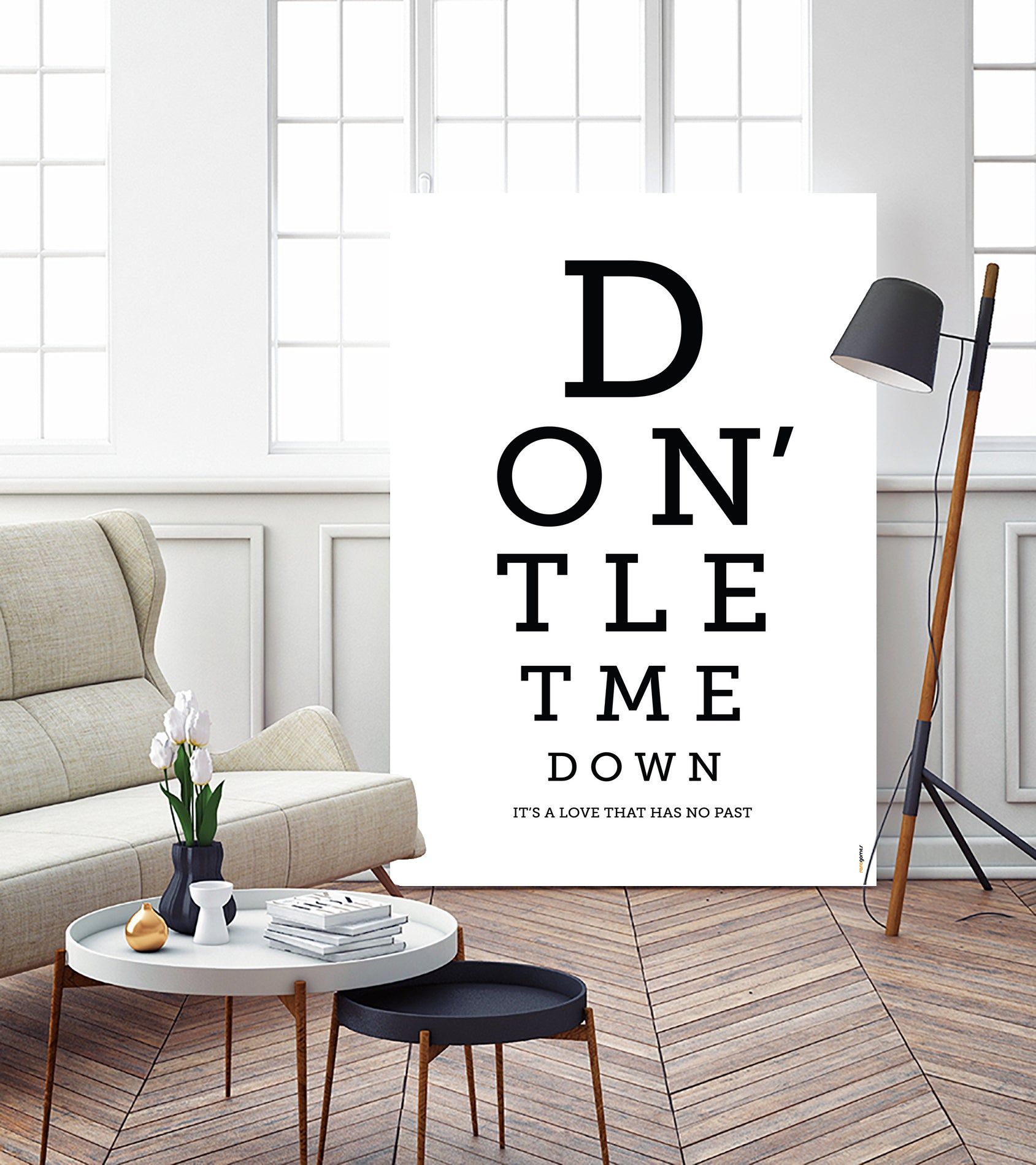 Don't Let Me Down The Beatles by Rafael Gomes on GIANT ART - white typography