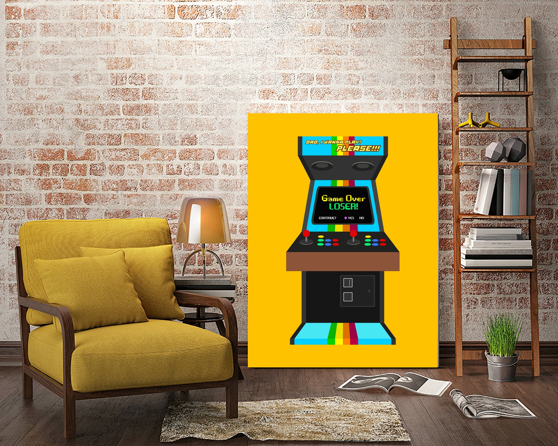 Fliperama by Rafael Gomes on GIANT ART - yellow digital drawing