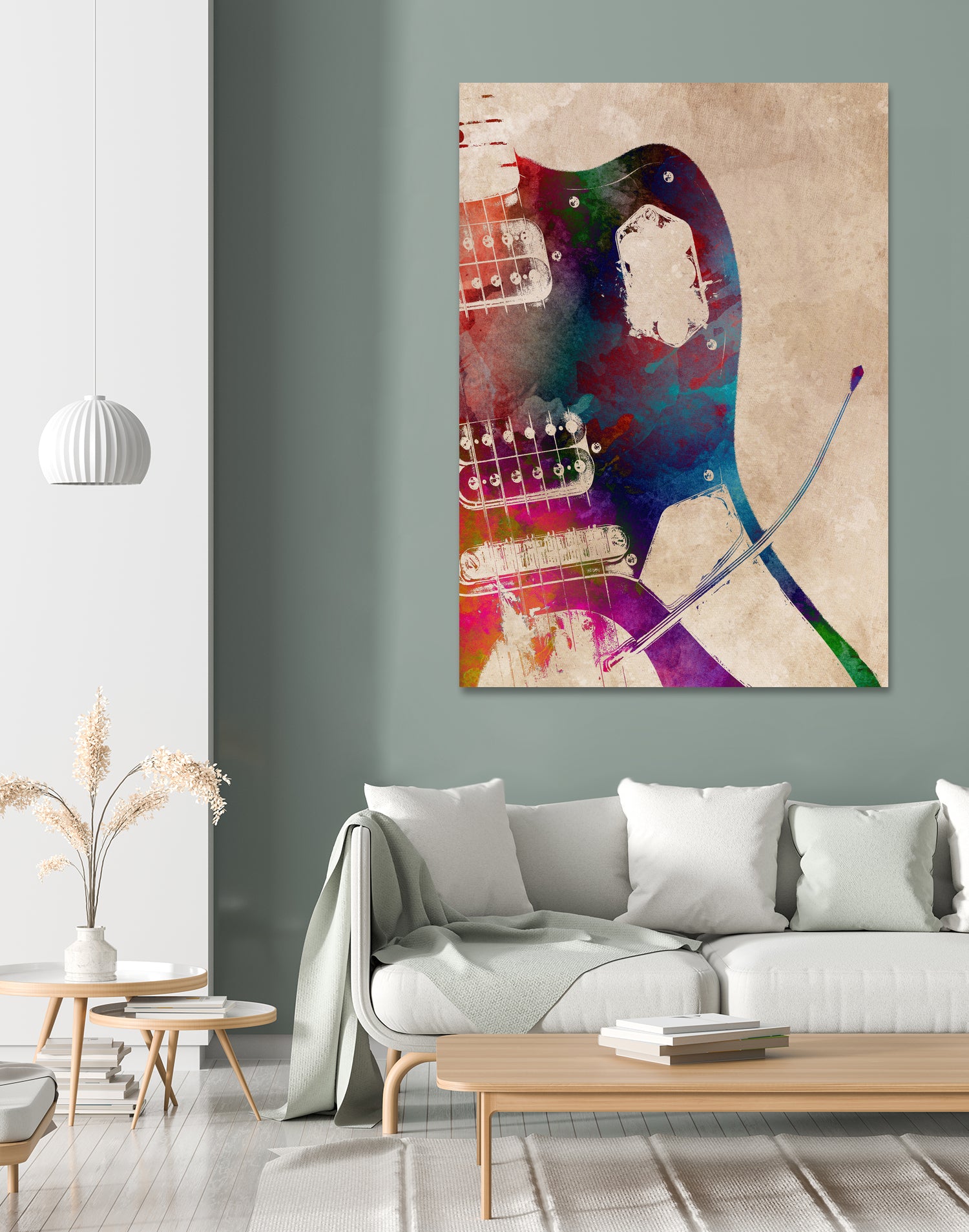 guitar art 6 by Justyna Jaszke on GIANT ART - red digital painting